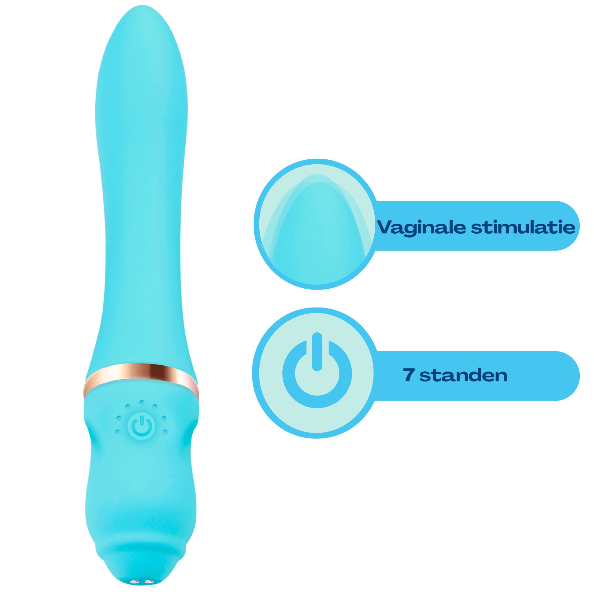 goedkope Vibrator 20,7cm Blauw