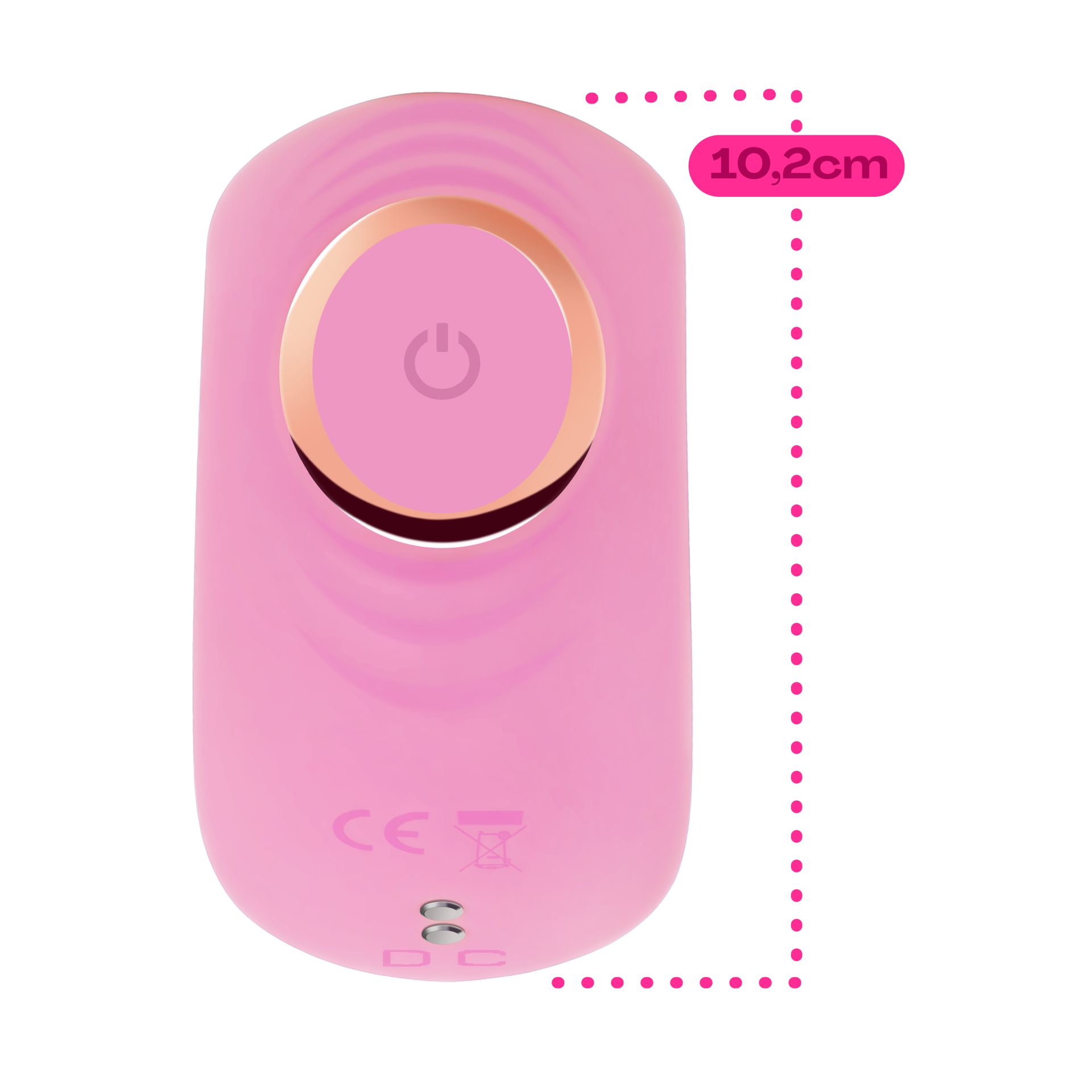 Vibrerende ring Lichtroze kope