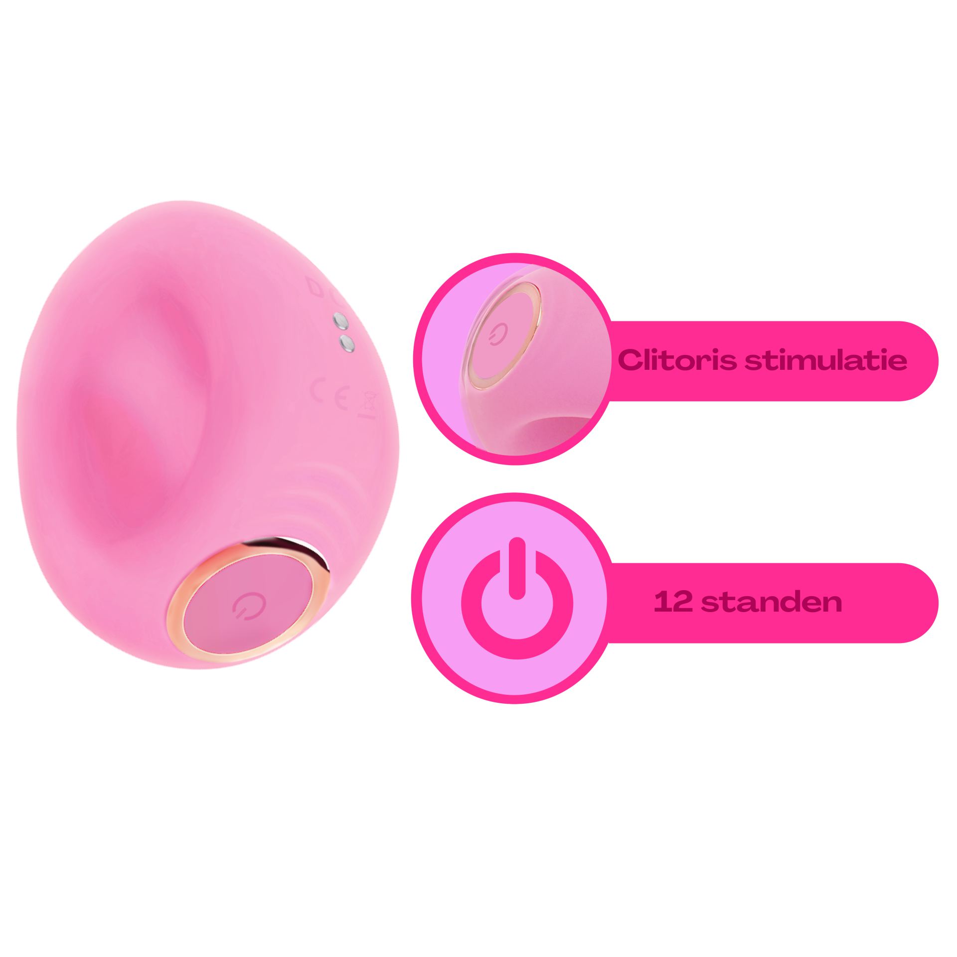 goedkope Vibrerende ring Lichtroze