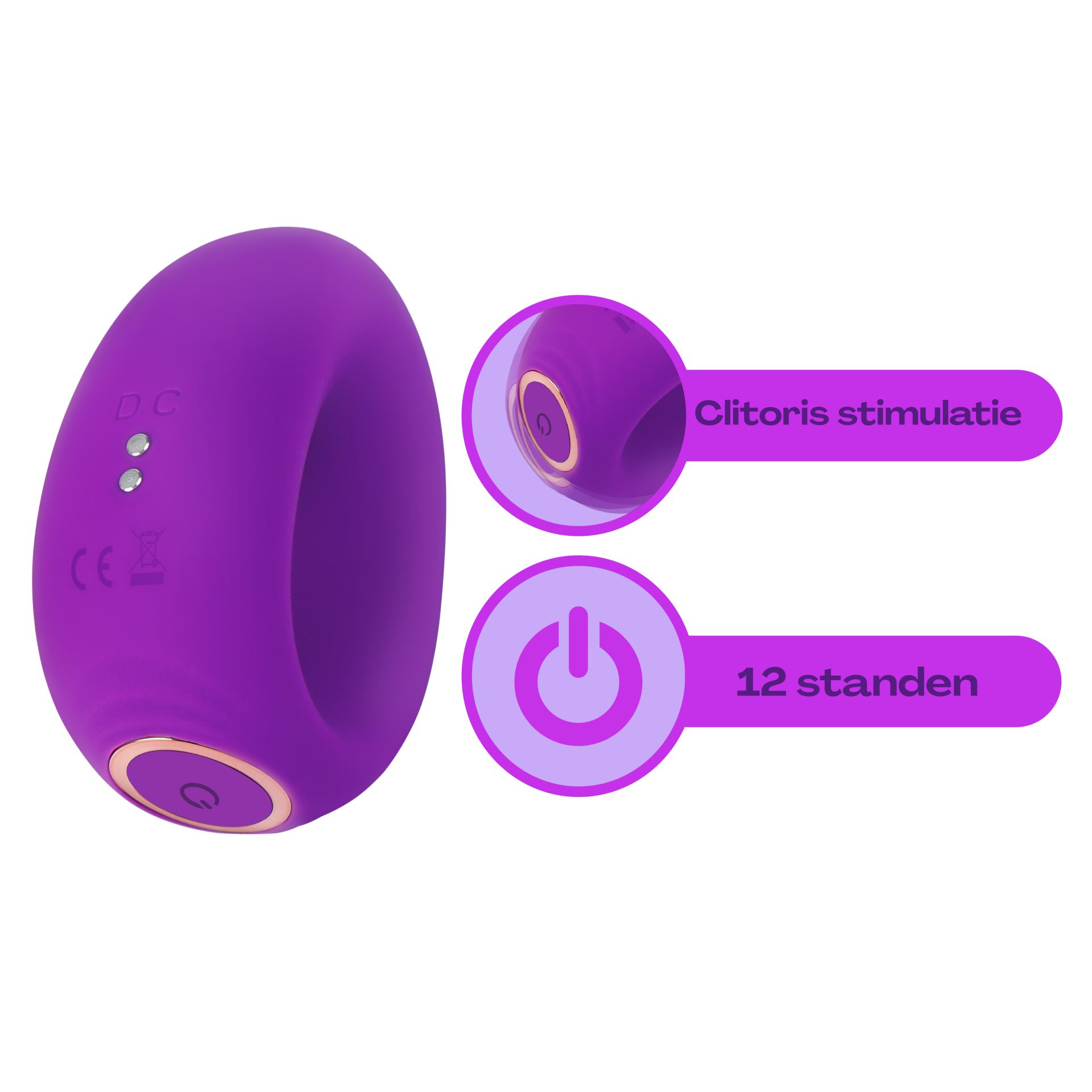 Vibrerende ring Paars bestellen