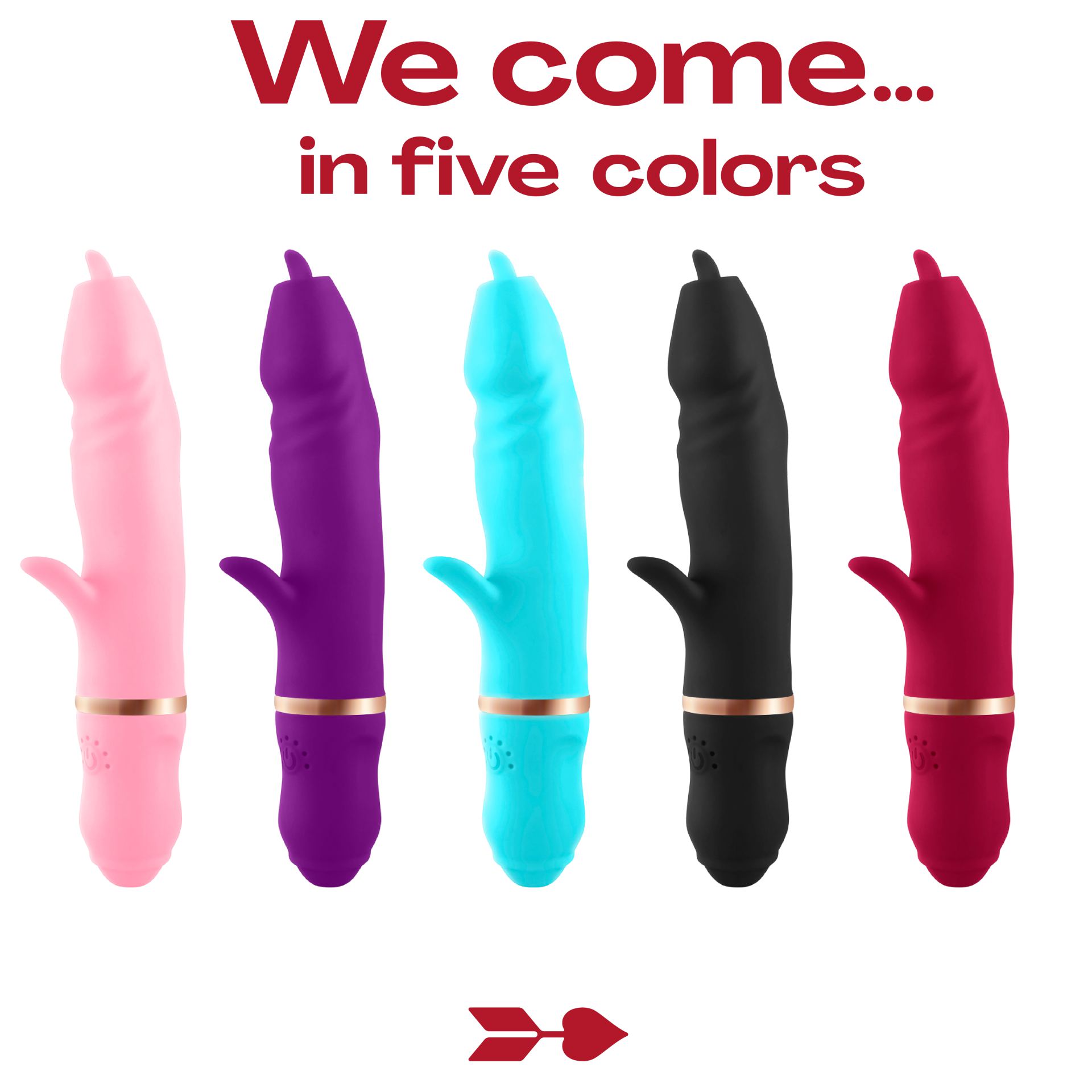 Tarzan vibrator met tong 22,7cm Zwart online