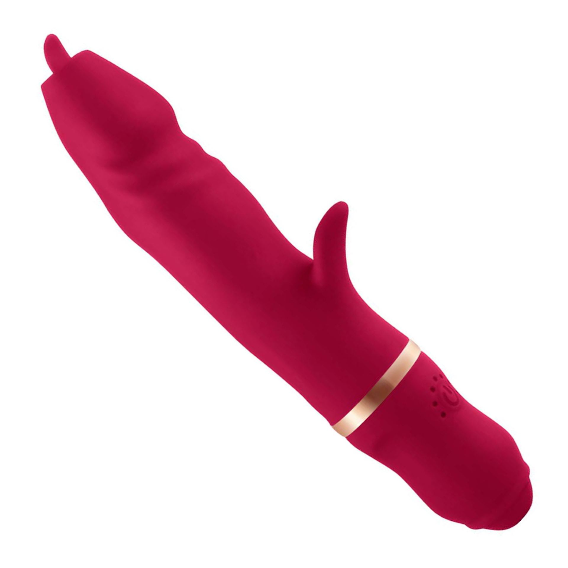 Tarzan vibrator met tong 22,7cm Rood