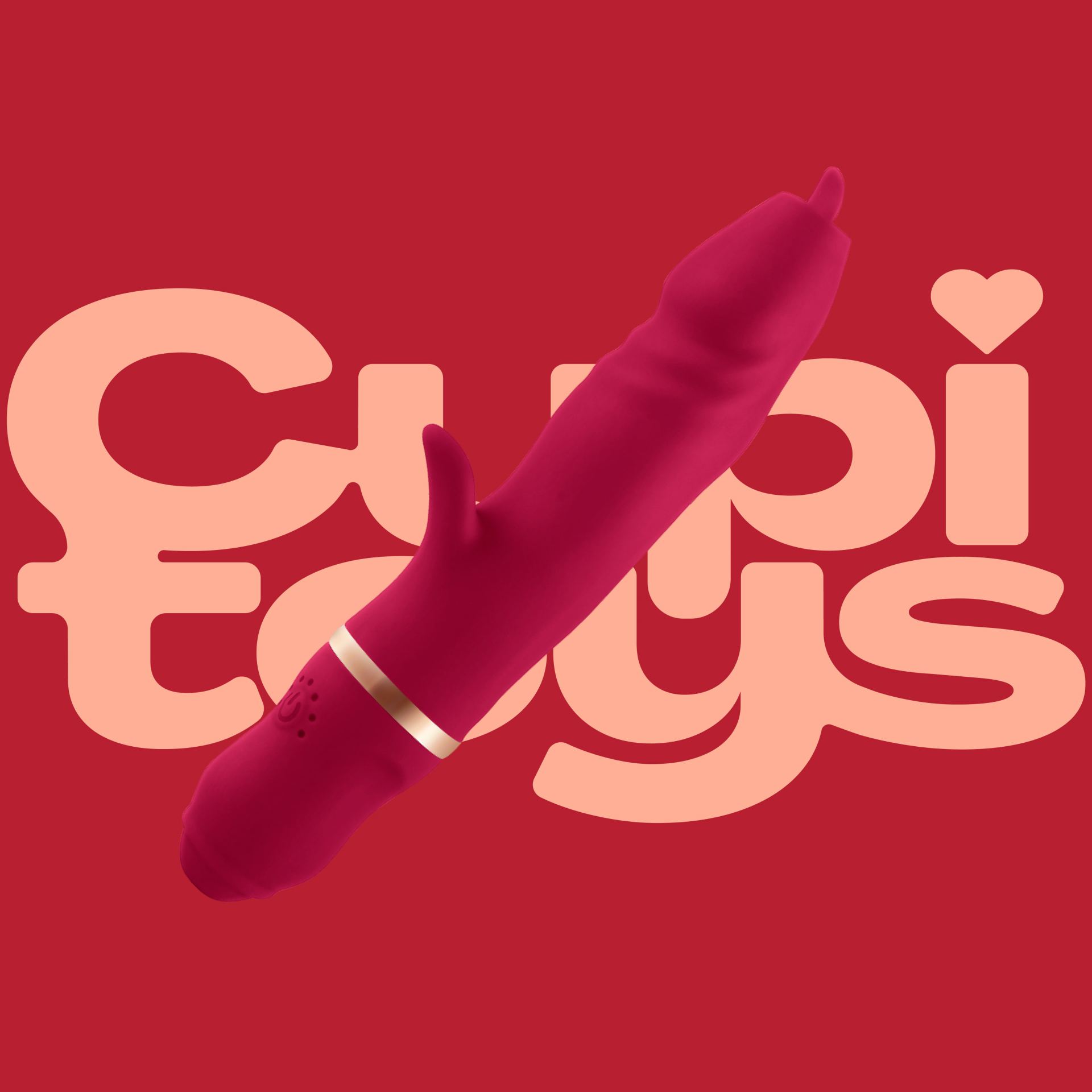 goede Tarzan vibrator met tong 22,7cm Rood