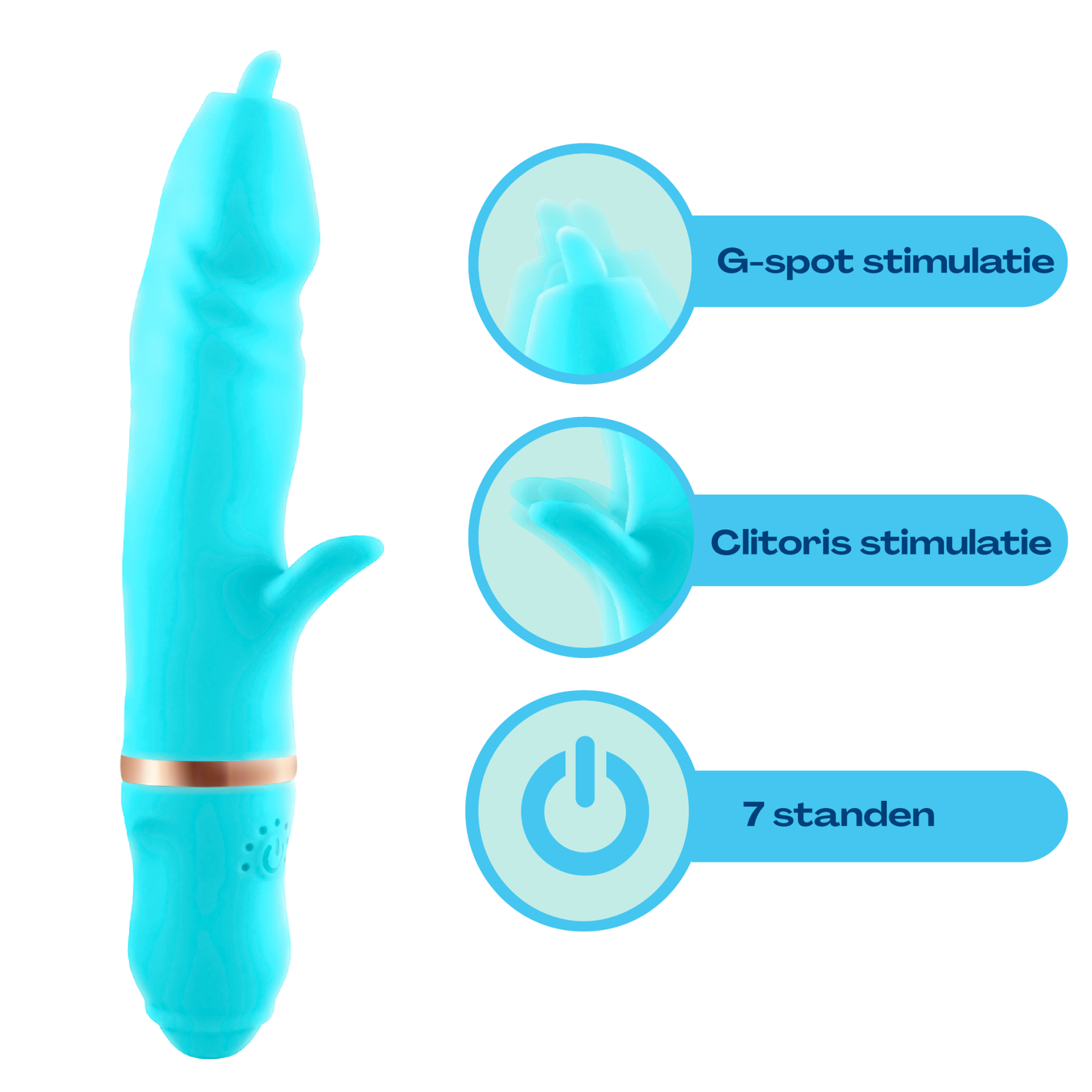 Tarzan vibrator tong 22,7cm Blauw kopen
