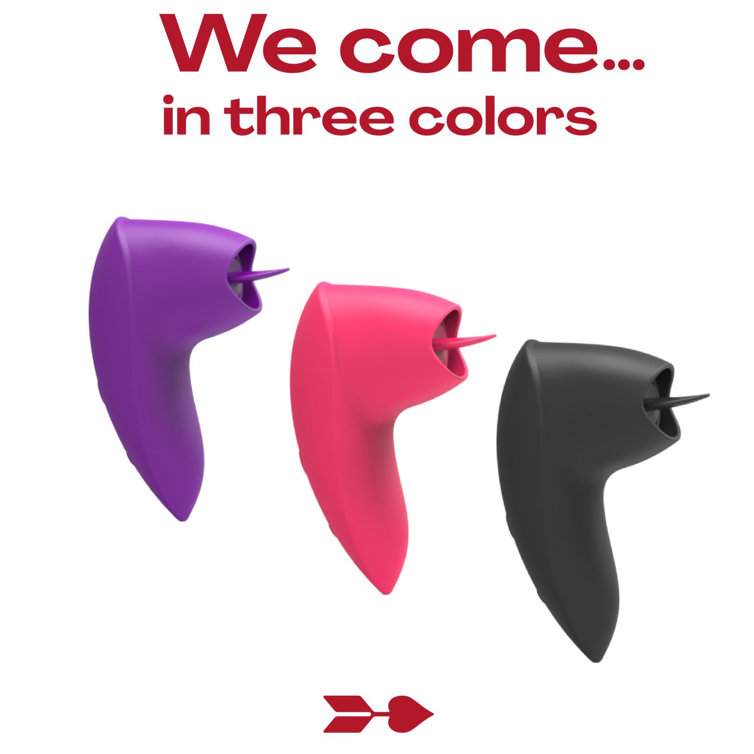 Goedkope Luchtdruk vibrator met tong roze 8cm
