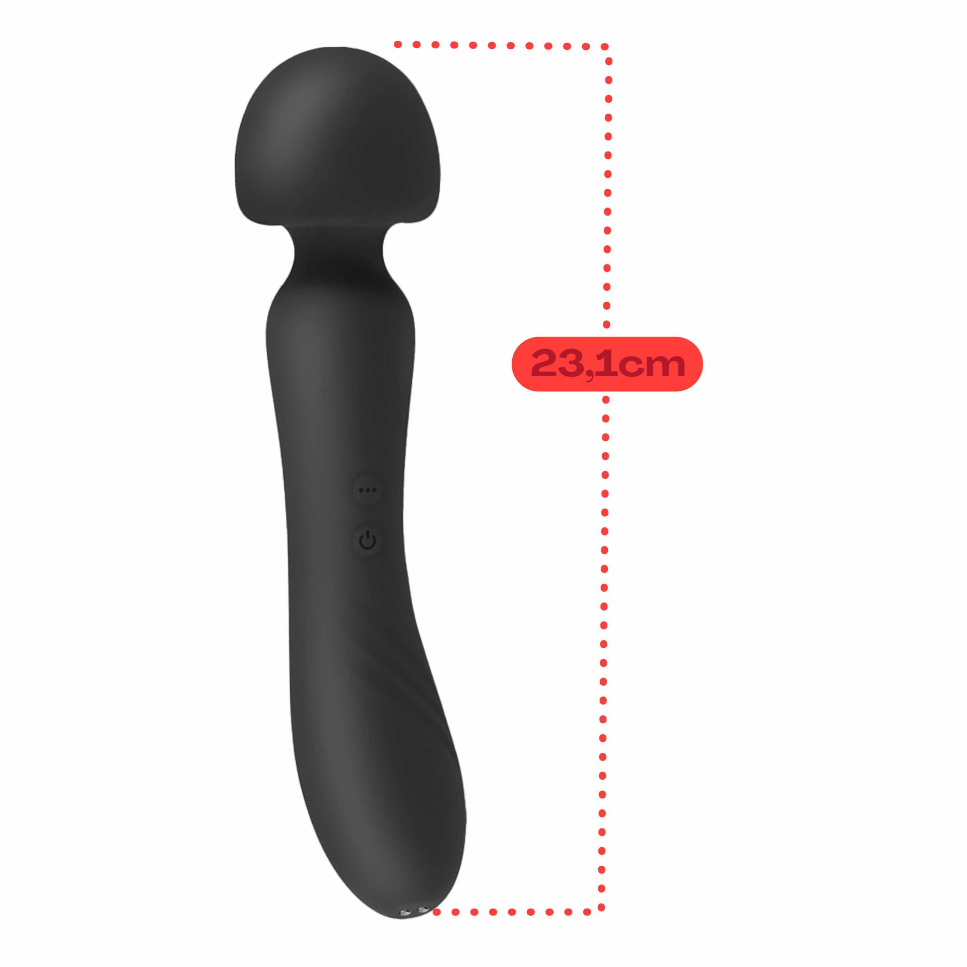 Wand vibrator 23,1cm Zwart kopen
