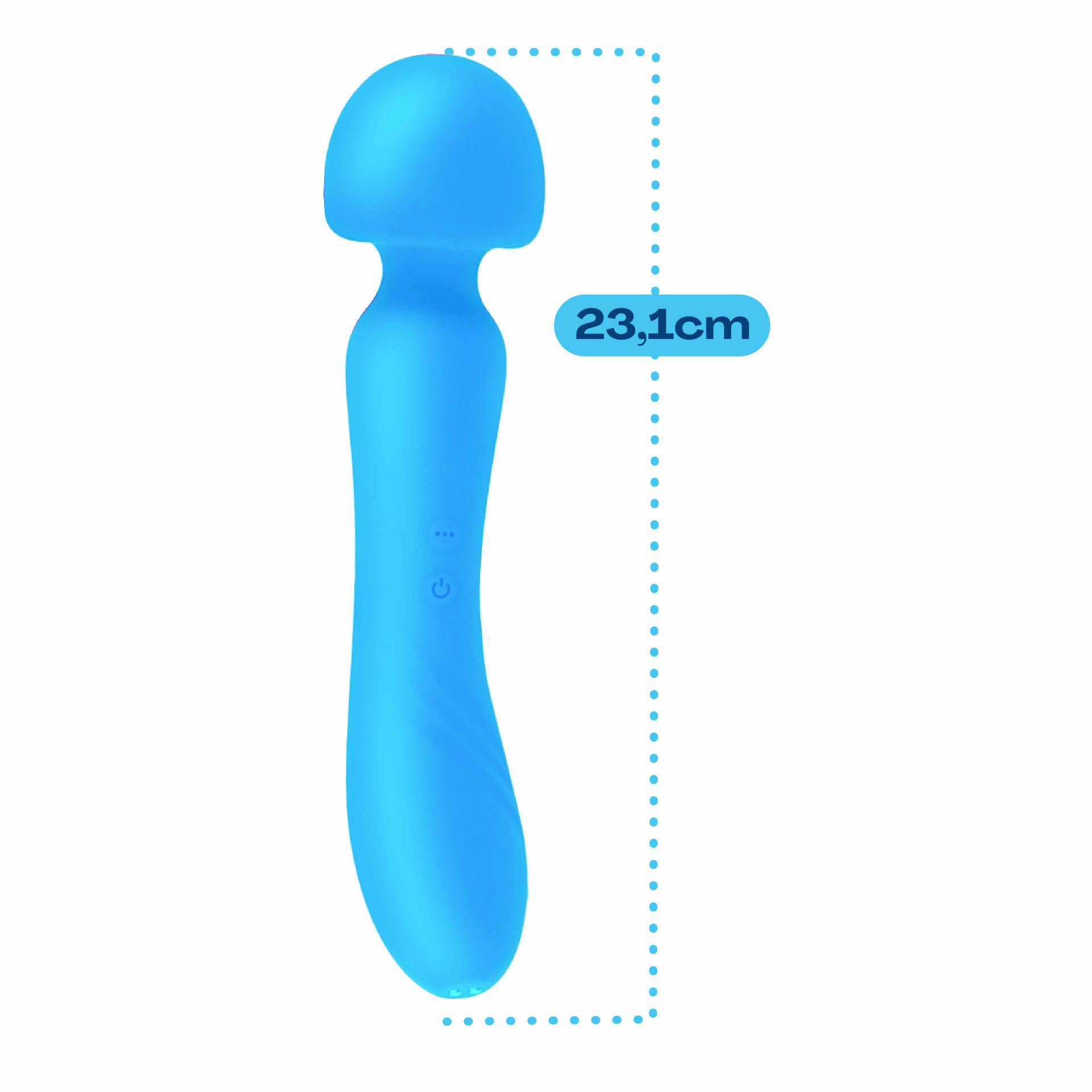 Wand vibrator - 23,1cm - Blauw kopen