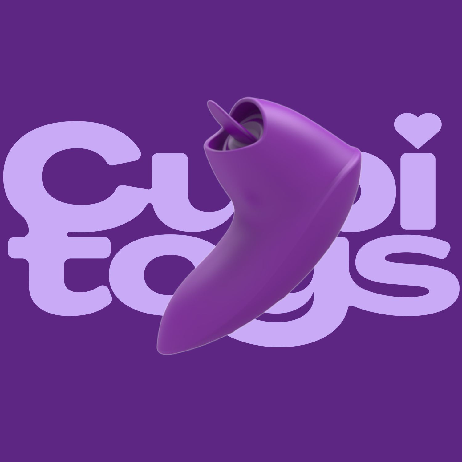 Luchtdruk paars 8cm vibrator met tong