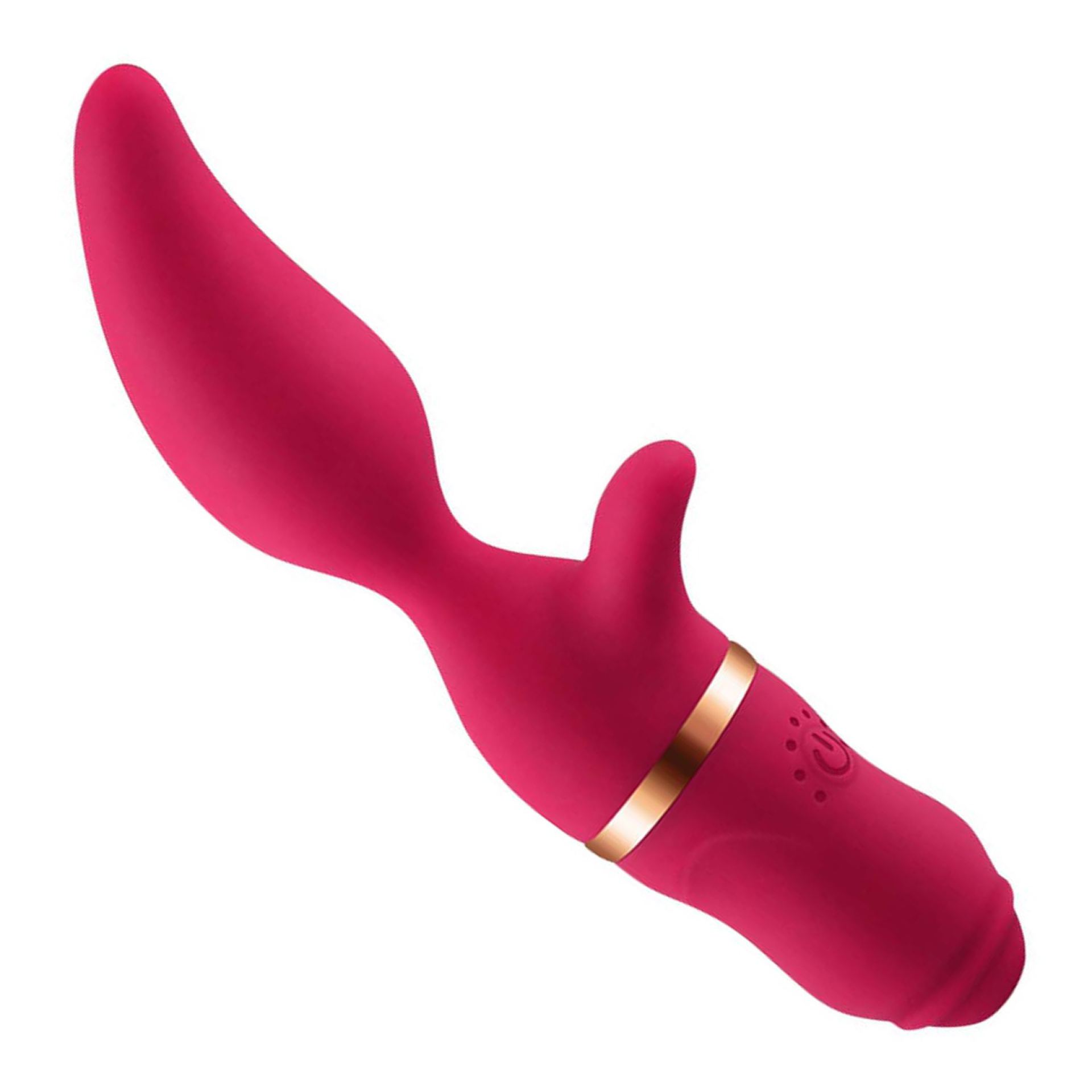 Tarzan vibrator mangovorm 19,8cm Rood