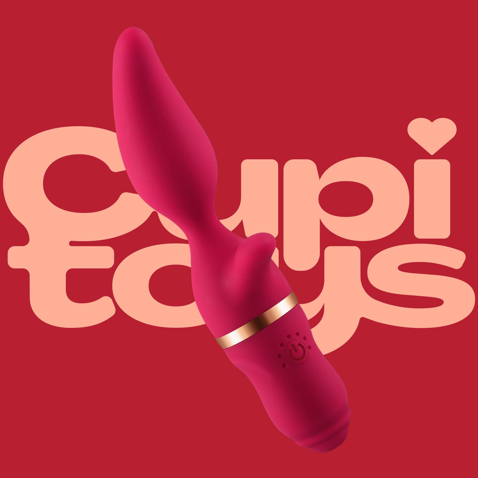 Tarzan vibrator mangovorm Rood 19,8cm