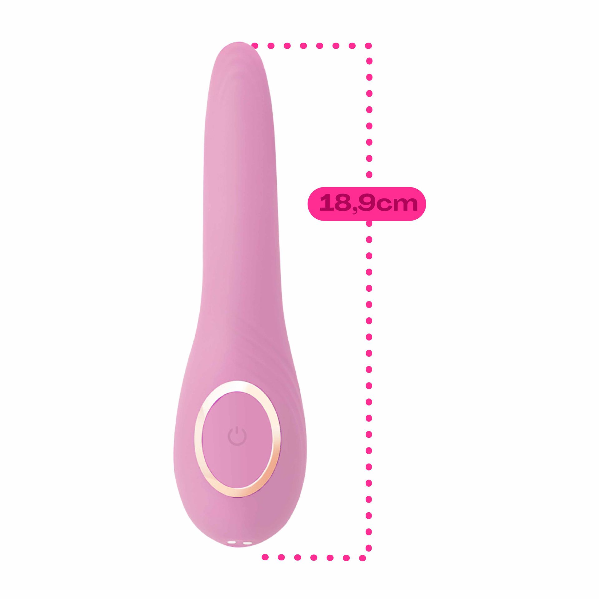 Vibrator met tong - 18,9cm - Lichtroze kopen