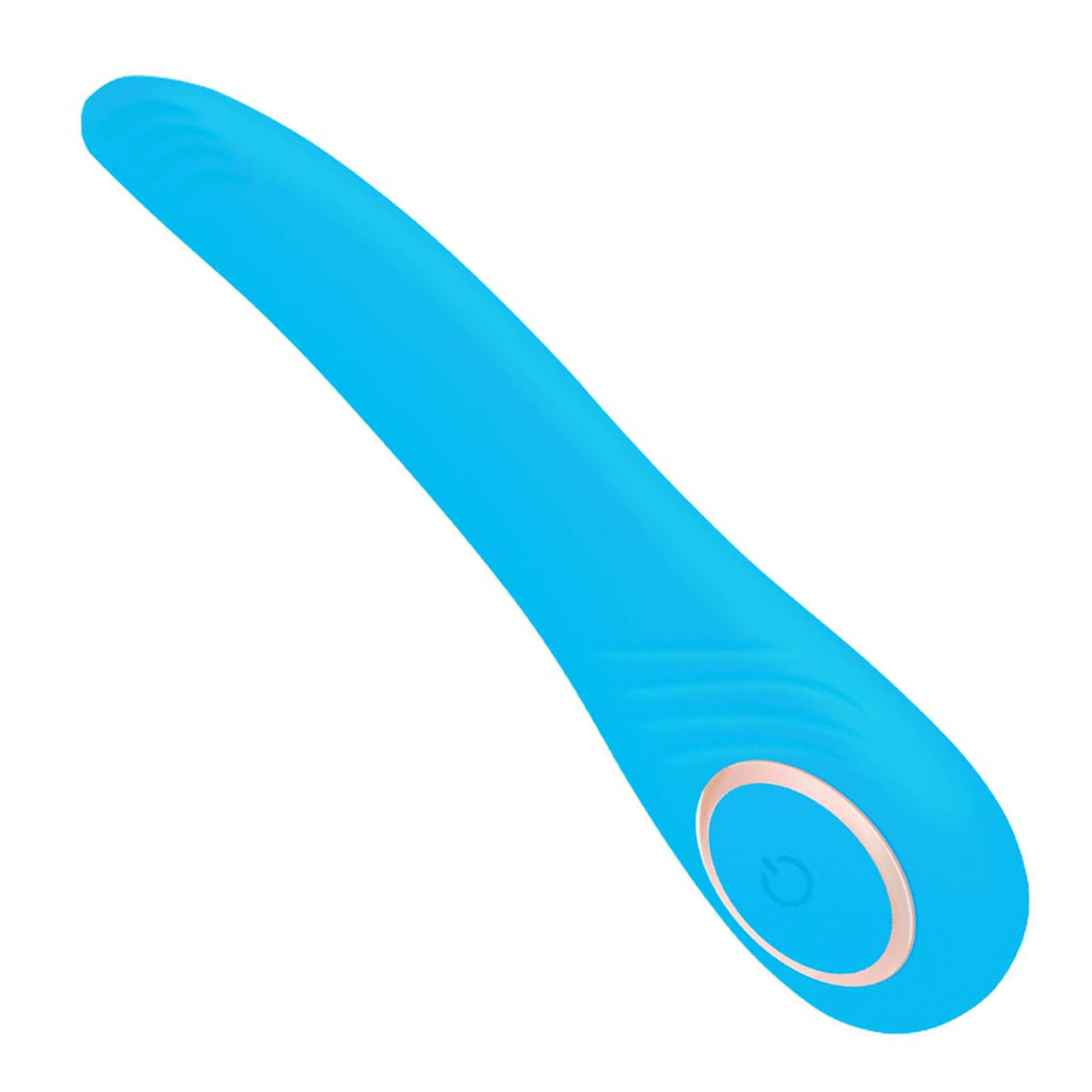 Vibrator met tong 18,9cm Blauw