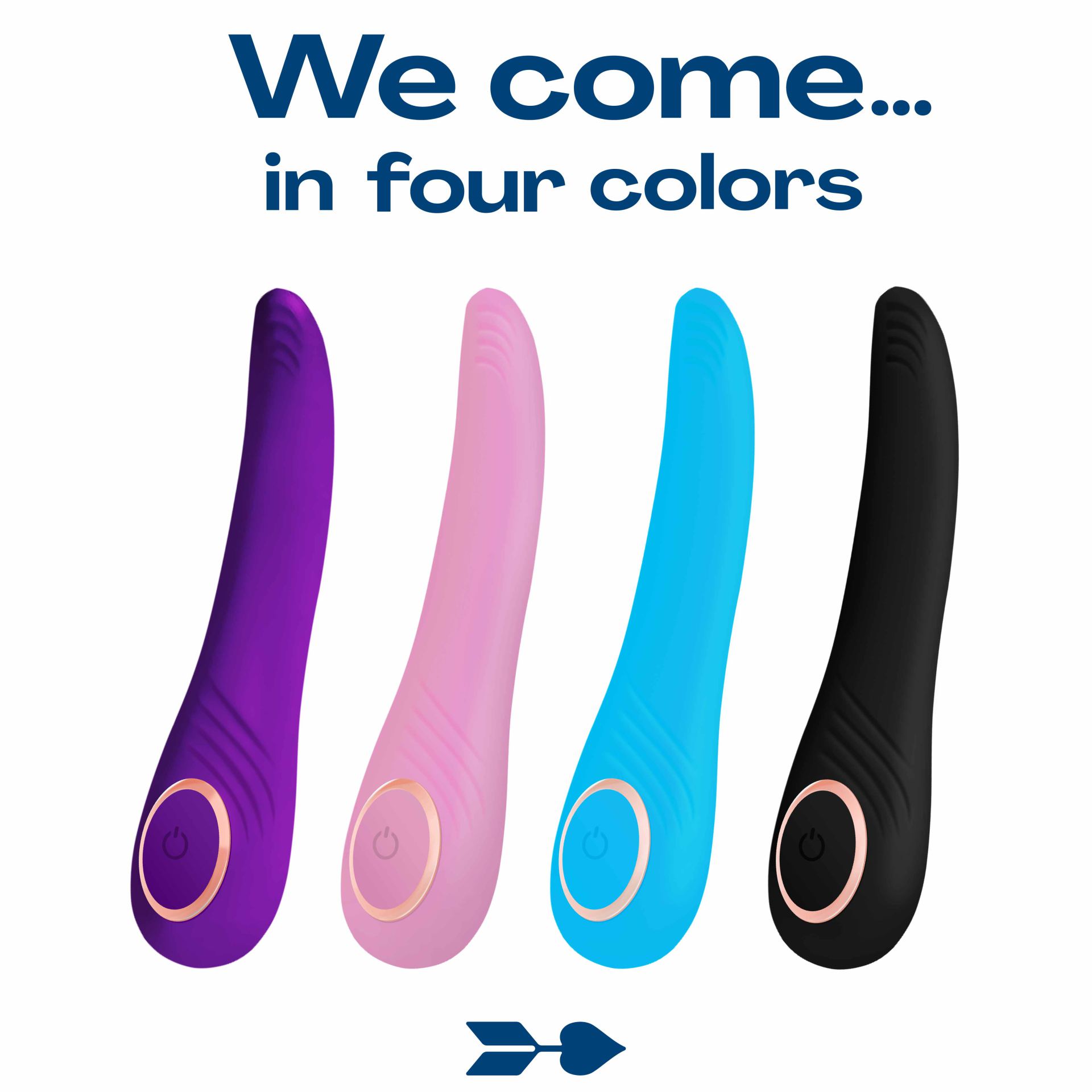 online Vibrator met tong - 18,9cm - Blauw