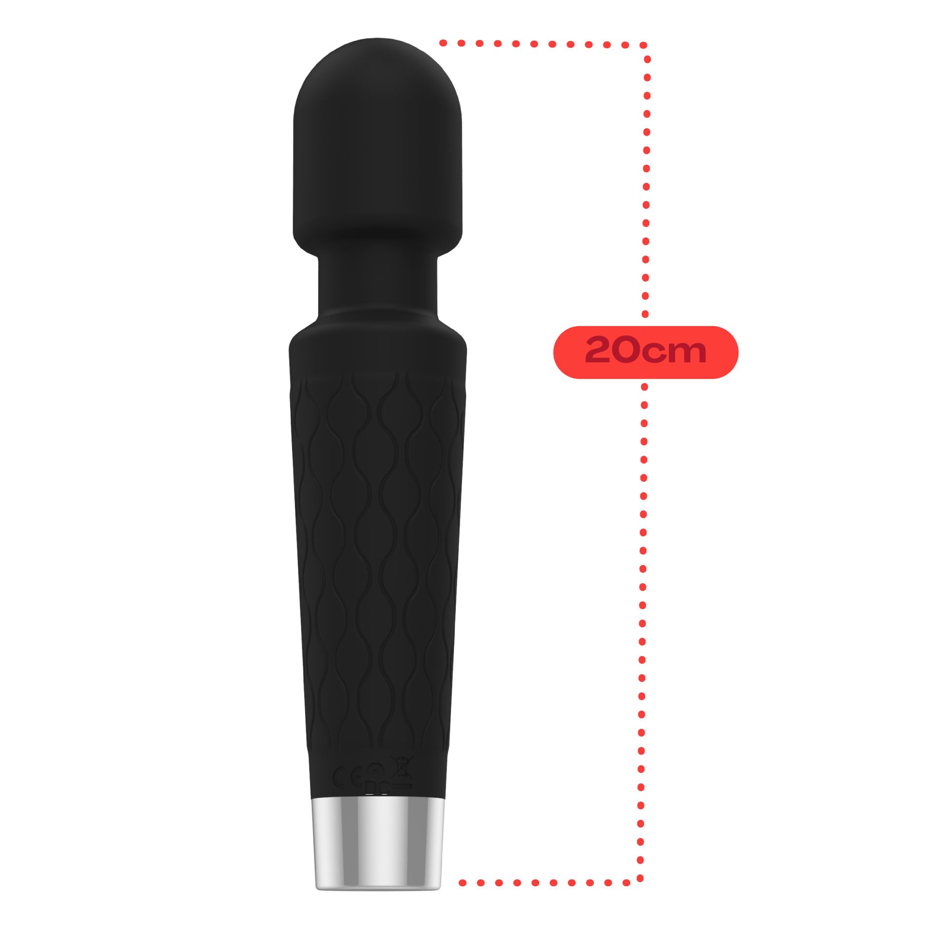 Wand vibrator 20cm Zwart kopen