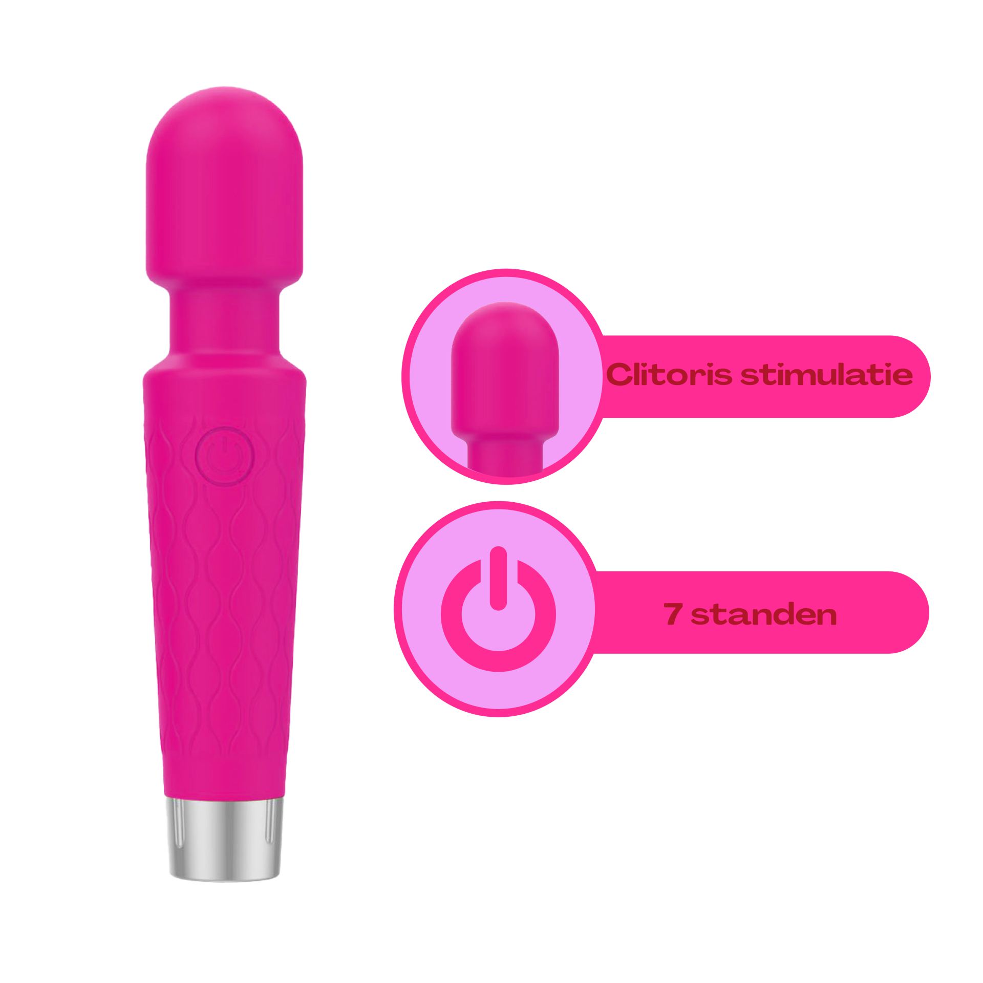 Wand vibrator 20cm roze bestellen