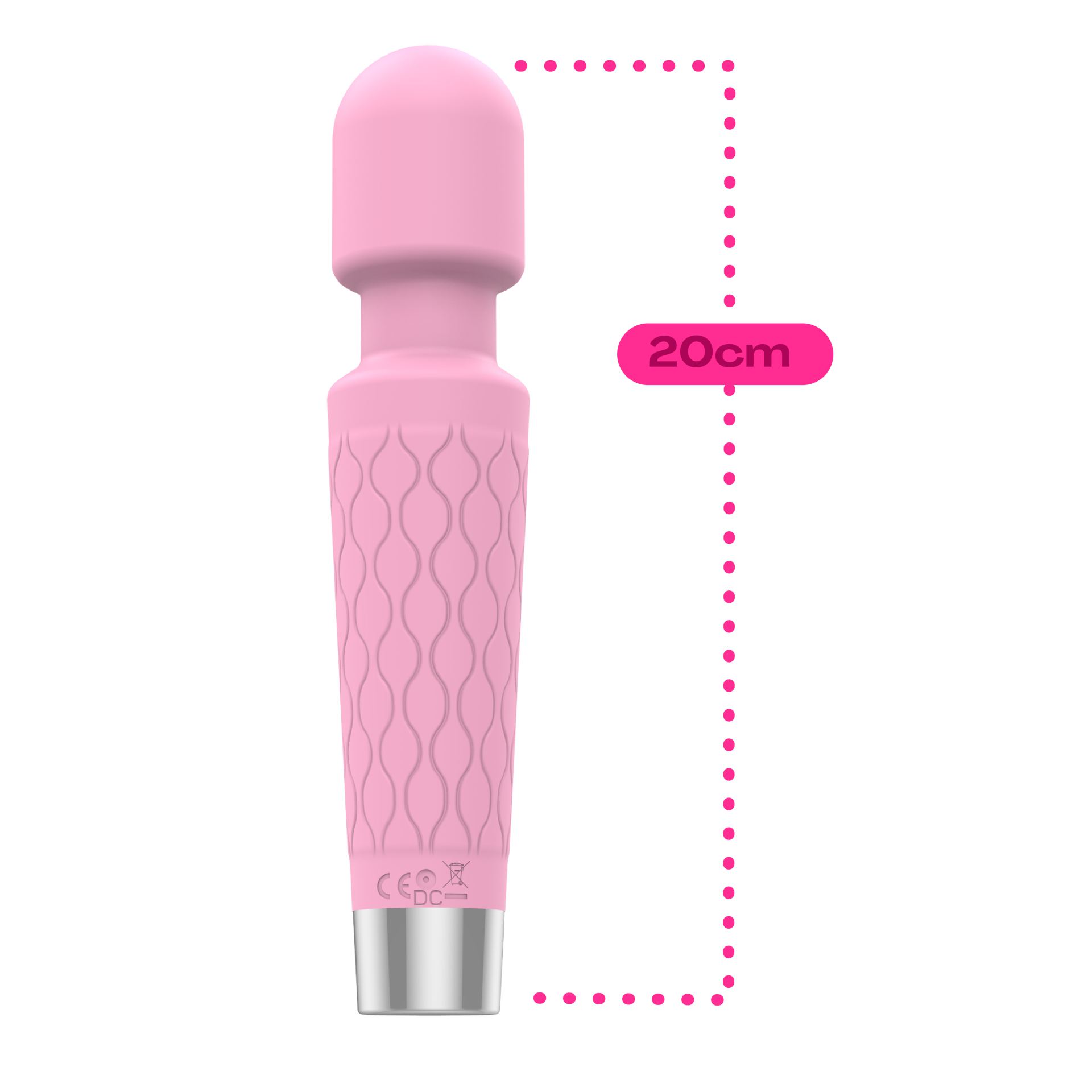 Wand vibrator 20cm Lichtroze kopen