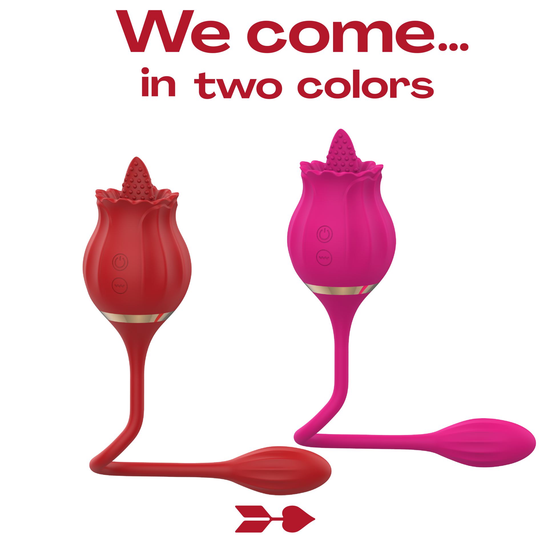 Tong vibrator rood roos met vibrerend ei rood