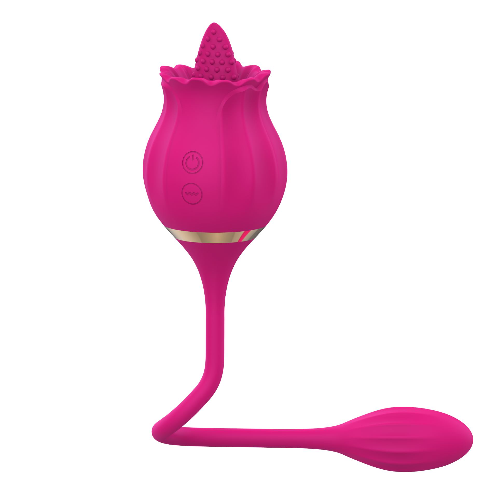 Tong vibrator roos met vibrerend ei