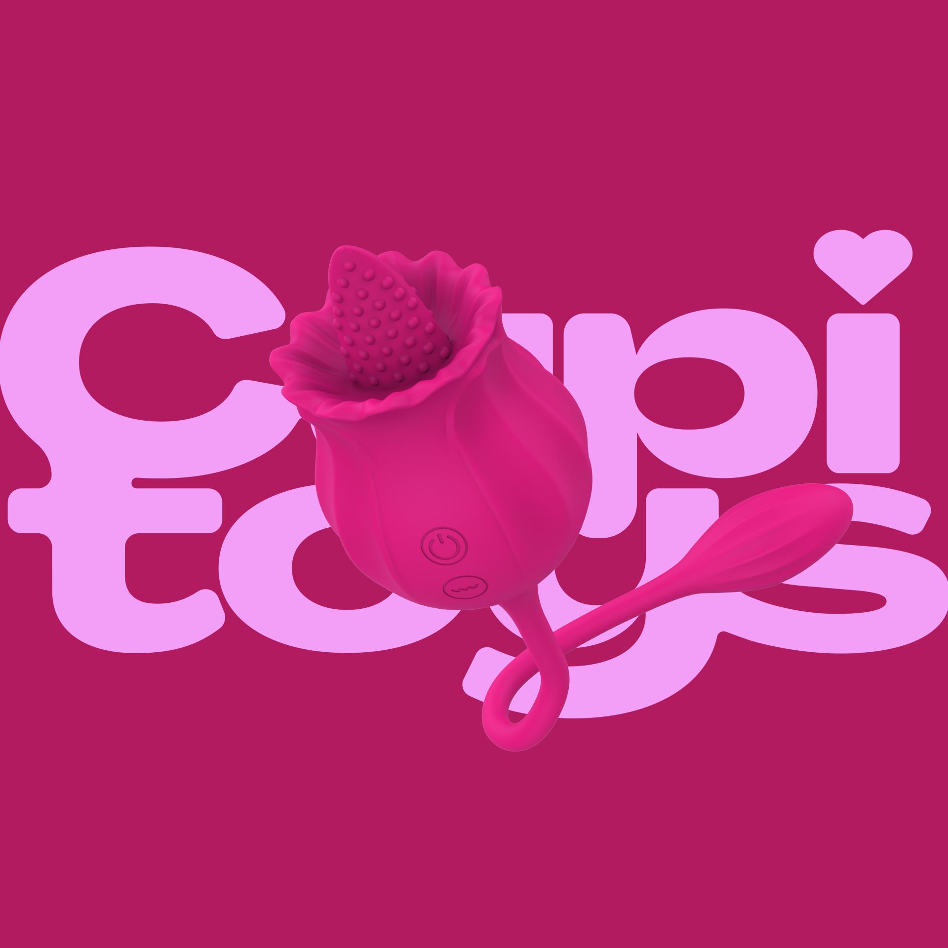 Tong vibrator roos met roze vibrerend ei