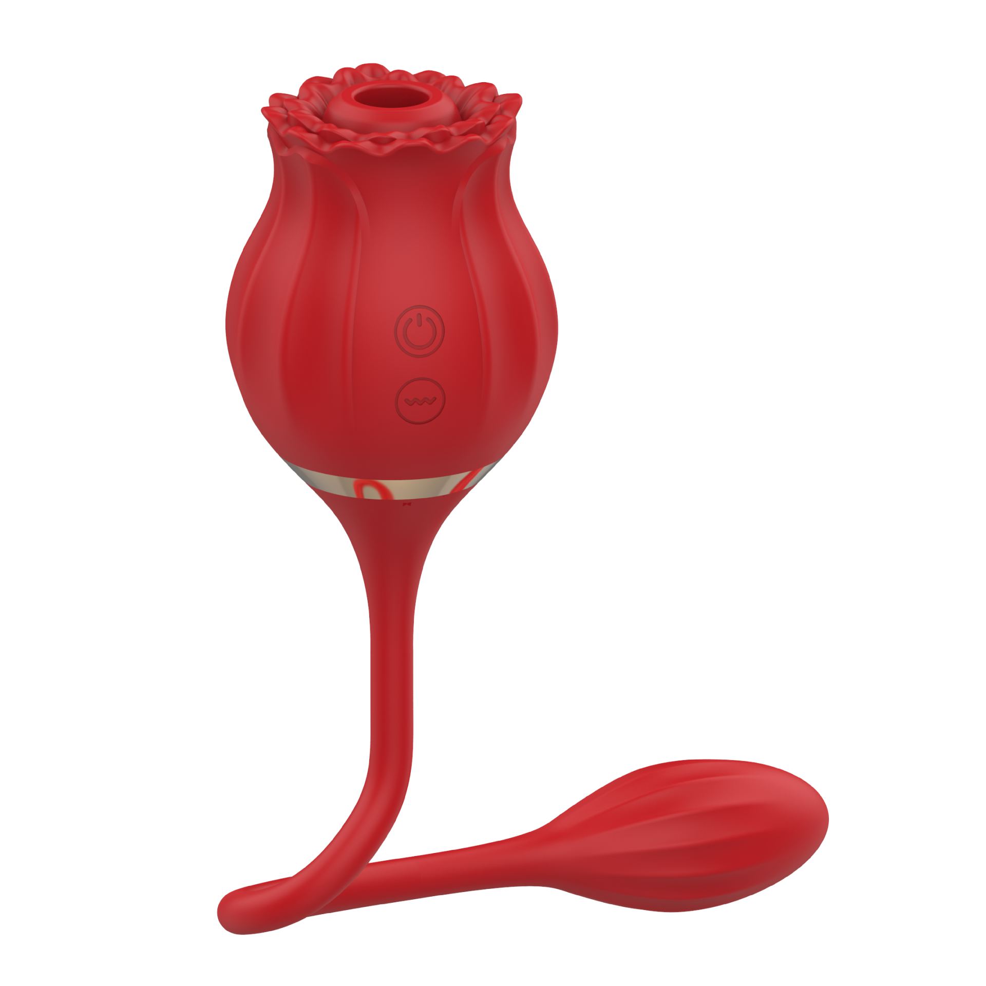 Luchtdruk vibrator roos met vibrerend ei Rood