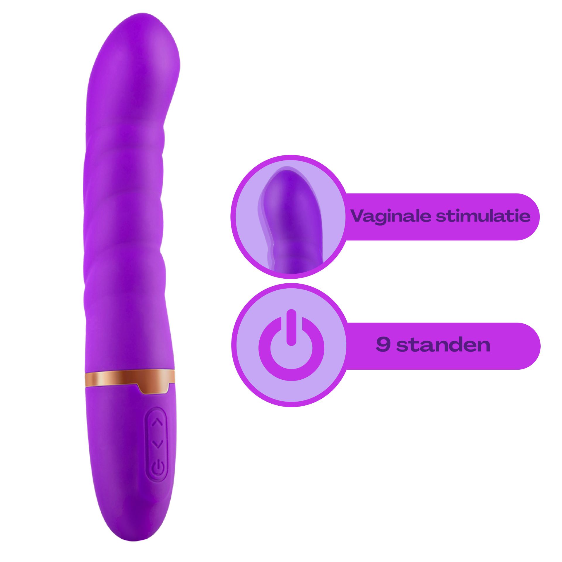 Vibrator met app 22,5cm Paars kopen