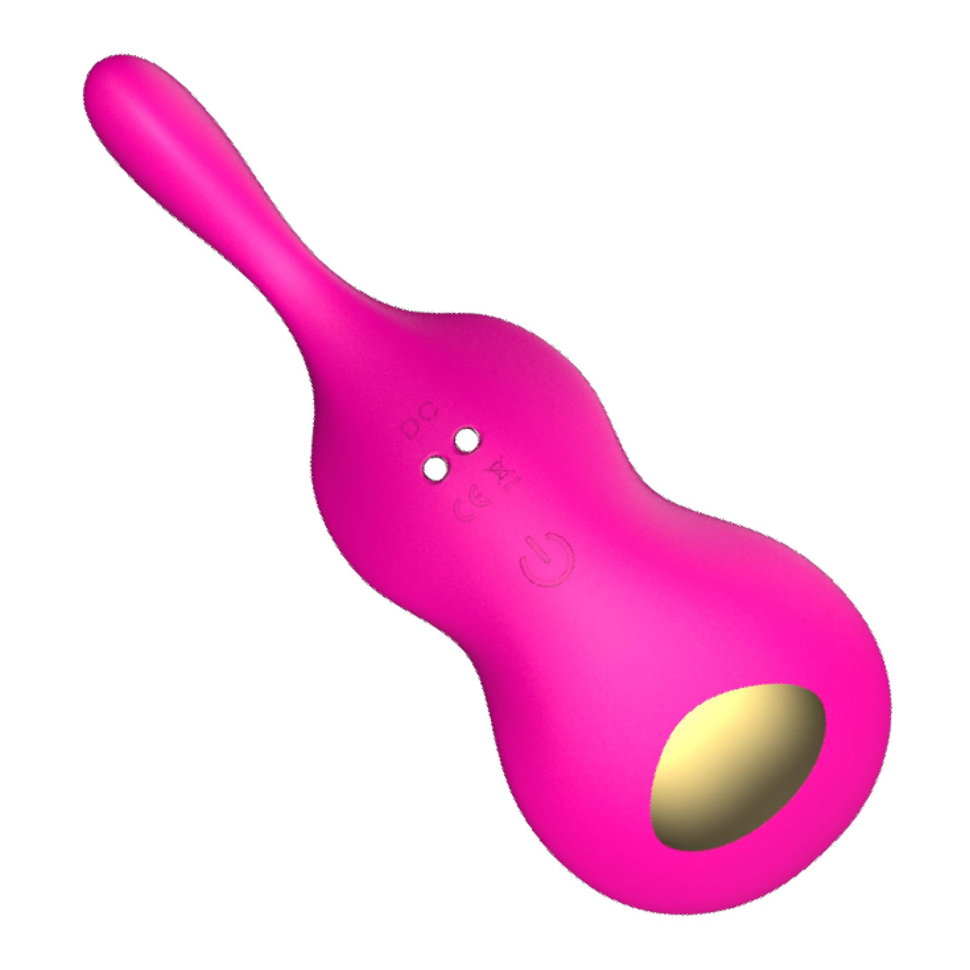 Draagbare vibrator viool met app Roze