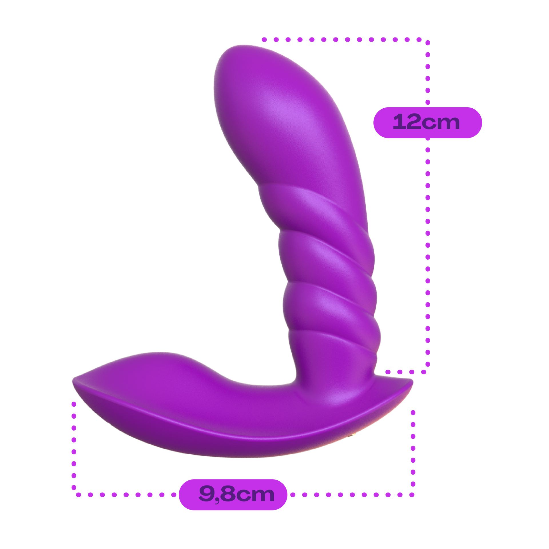 Draagbare vibrator met app Paars