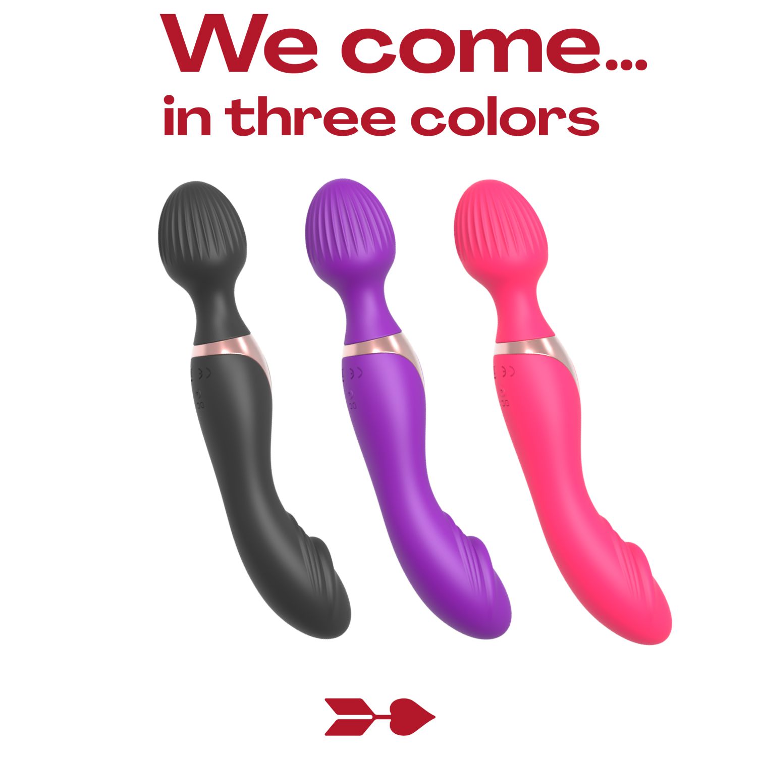 2in1 Wand vibrator dildo reliëf  22,1cm zwart