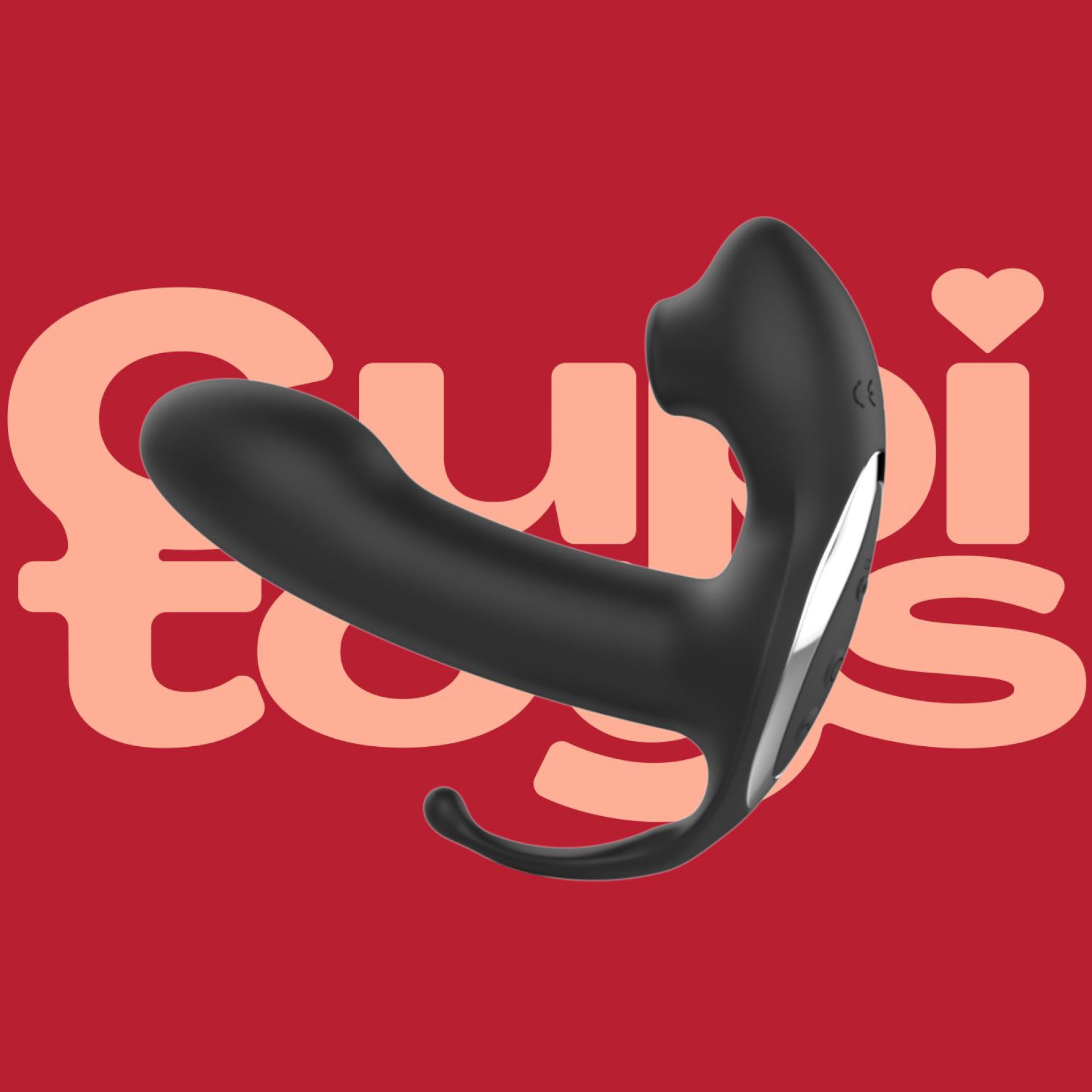 Luchtdruk vibrator met dildo en butt plug