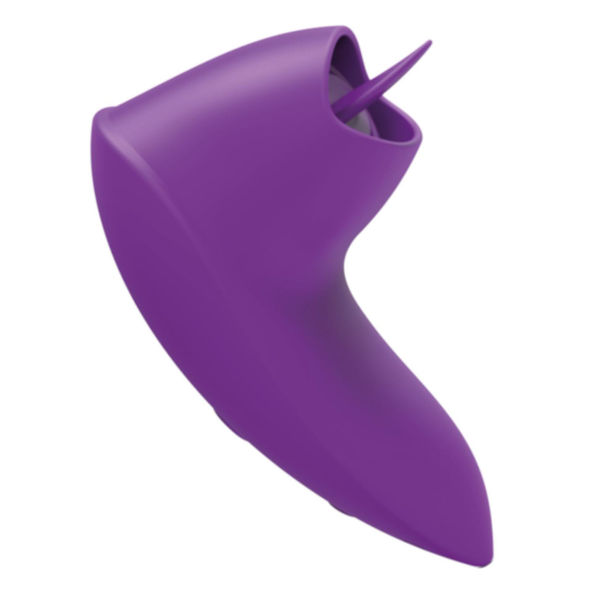 luchtdruk vibrator met tong paars 8cm