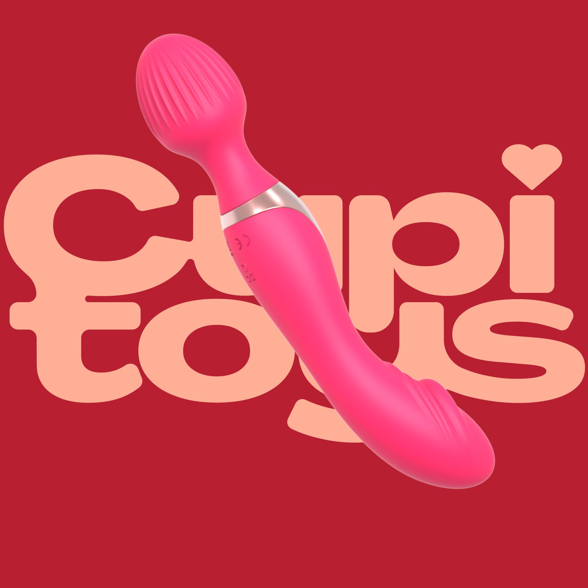 roze Wand vibrator dildo reliëf 22,1cm