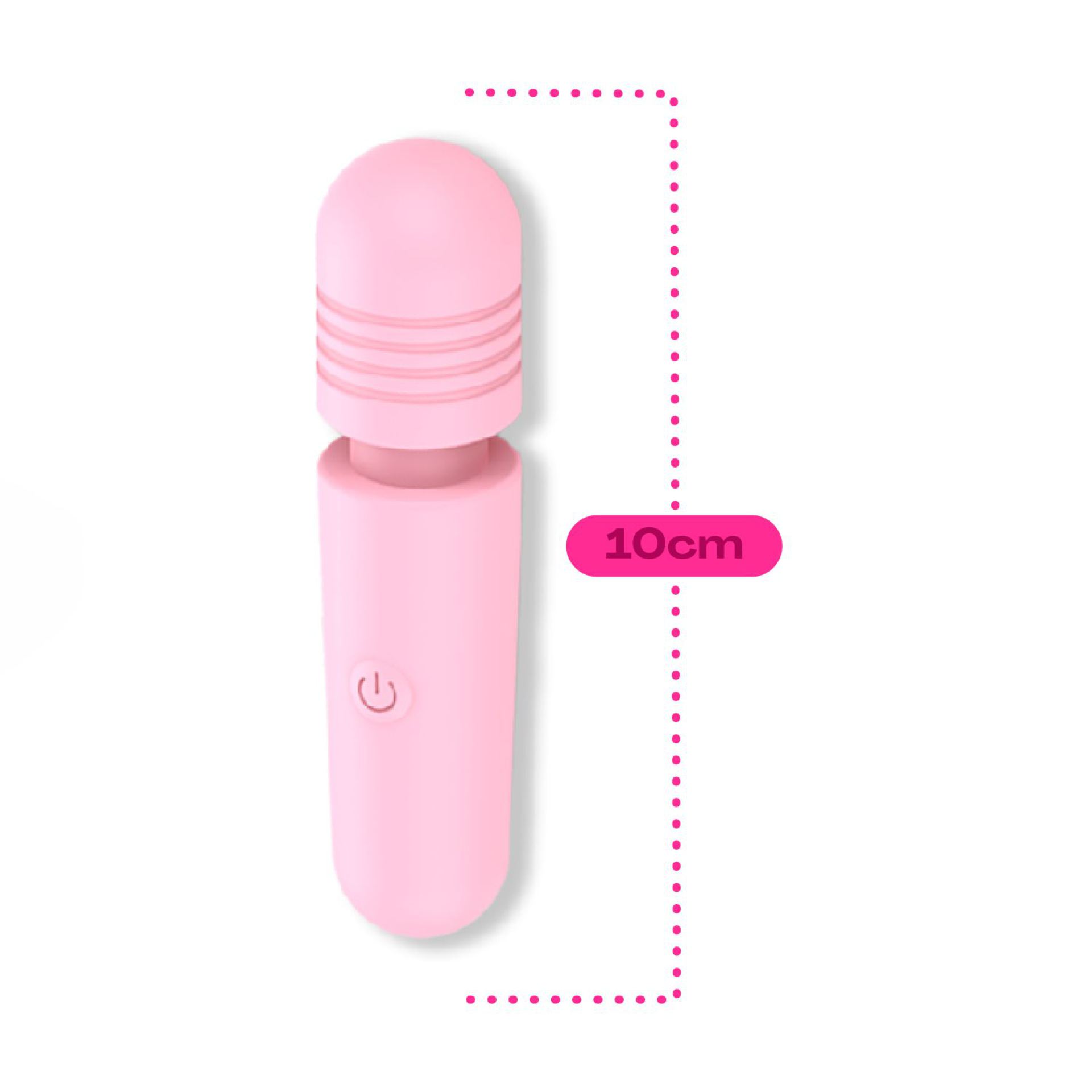 lichtroze wand vibrator 10 cm