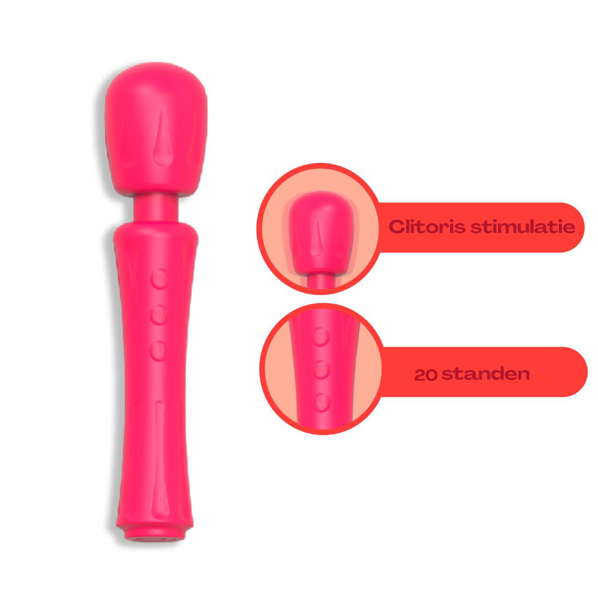 Goedkope wand vibrator 18,2cm roze kopen