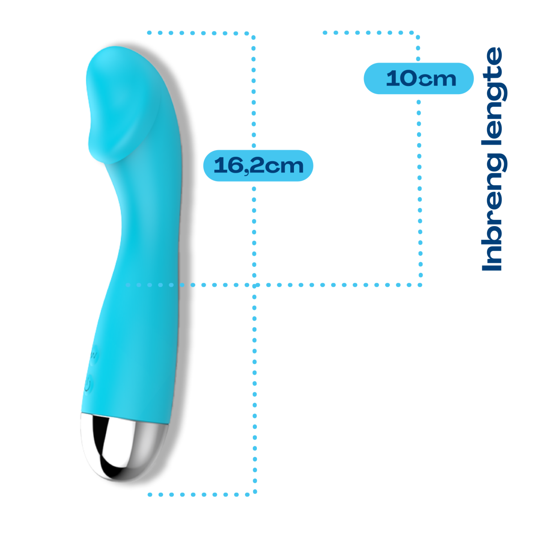 Vibrator 16cm lichtblauw kopen