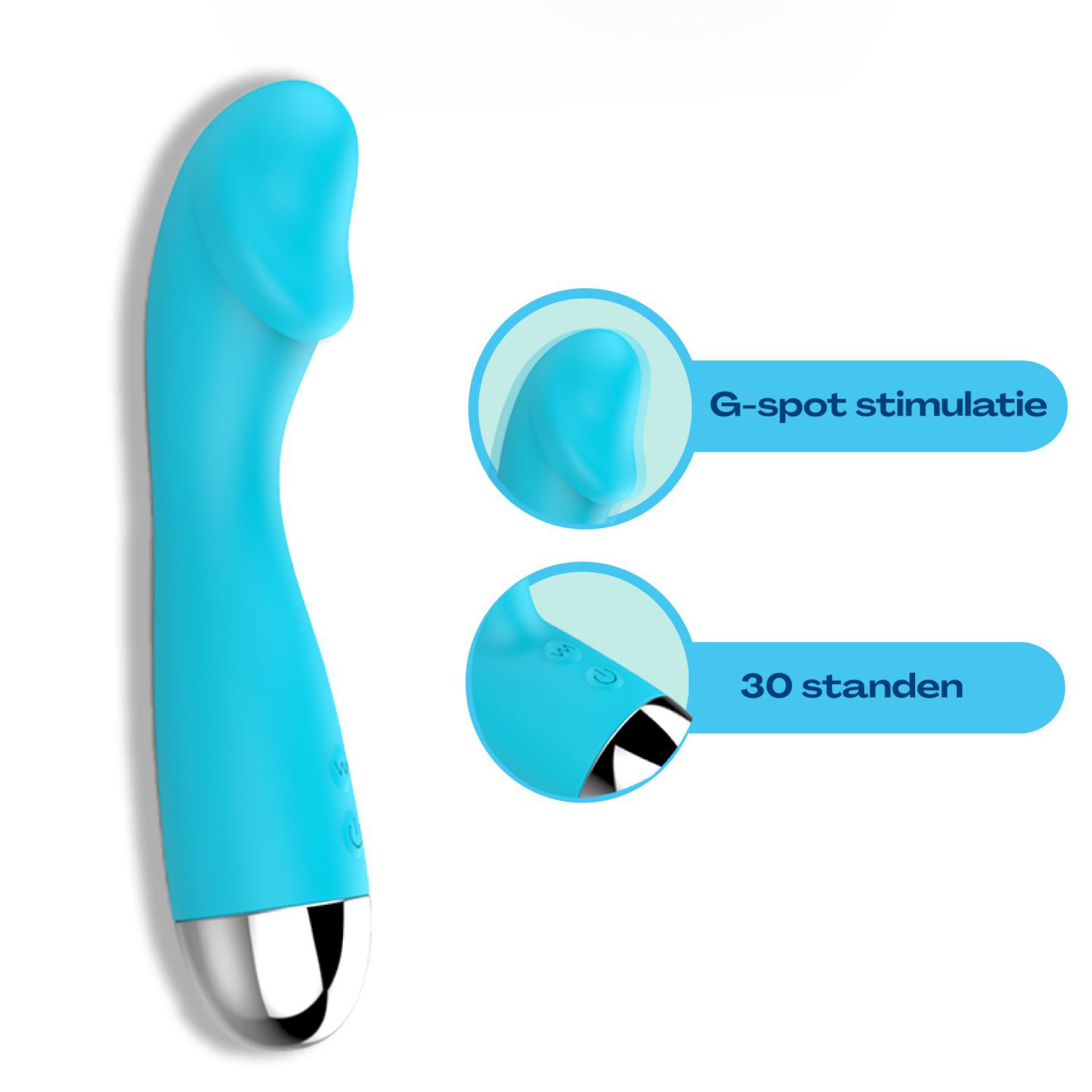 Vibrator 16cm lichtblauw bestellen