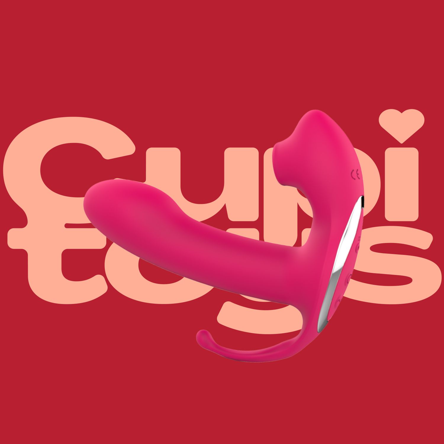 Vibrator luchtdruk didlo buttplug 14,3cm roze