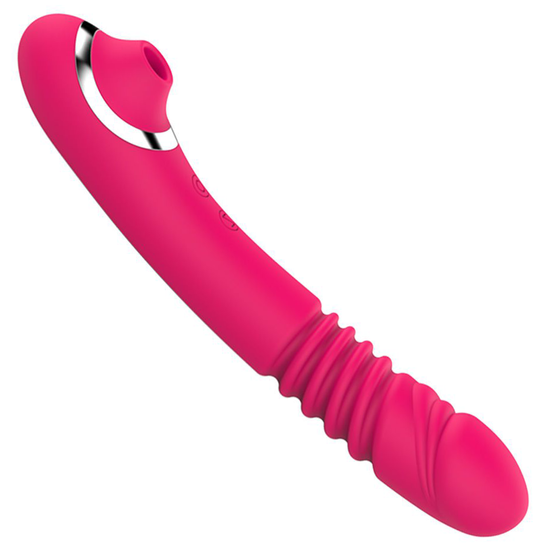 stotende luchtdruk vibrator 2 in 1 23cm roze