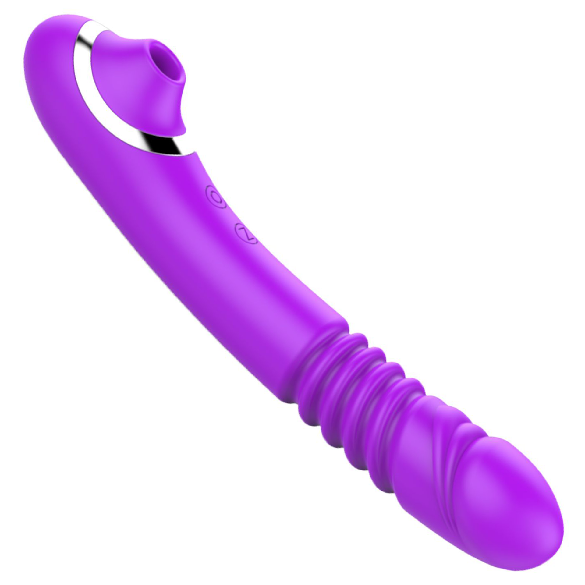 stotende luchtdruk vibrator 2 in 1 23cm paars