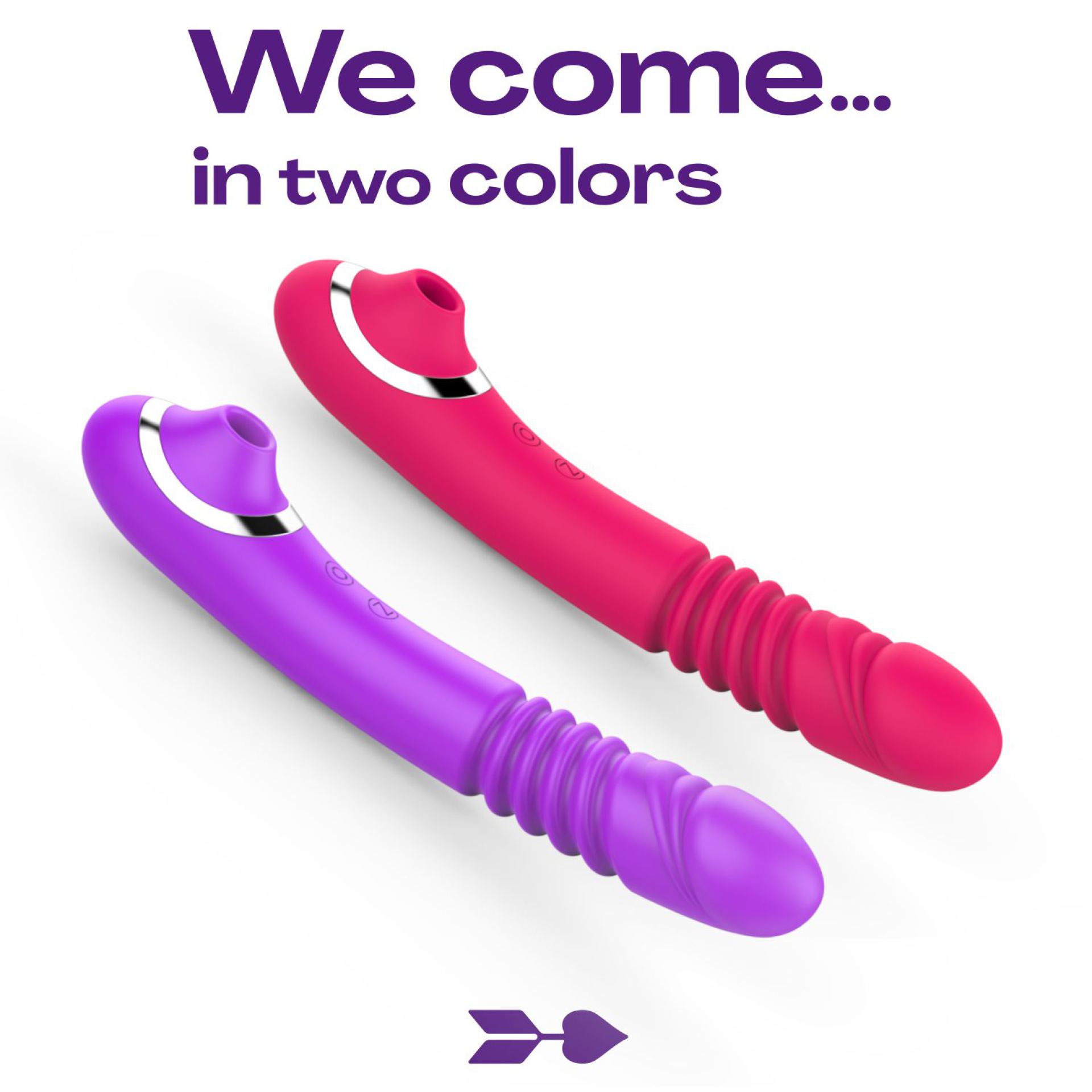 stotende luchtdruk vibrator 2 in 1 paars