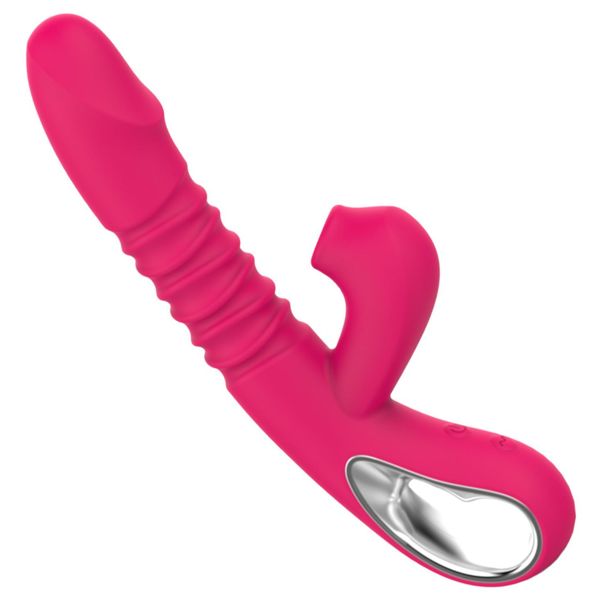 stotende luchtdrukvibrator 2in1 23,7cm roze