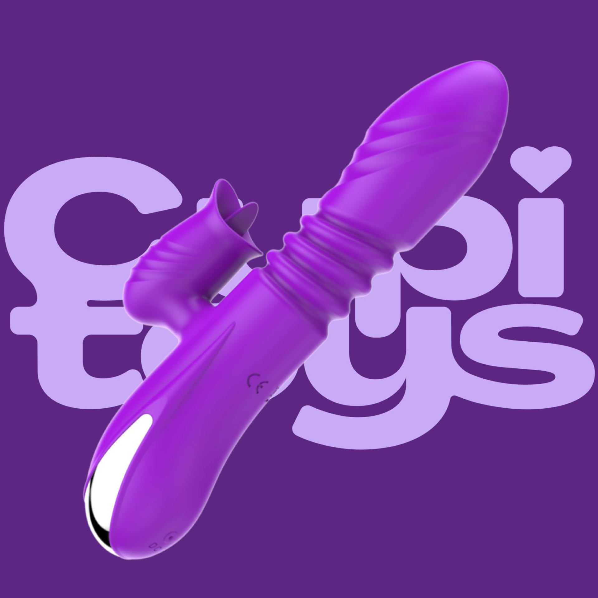 19,5cm stotende tarzan vibrator met tong