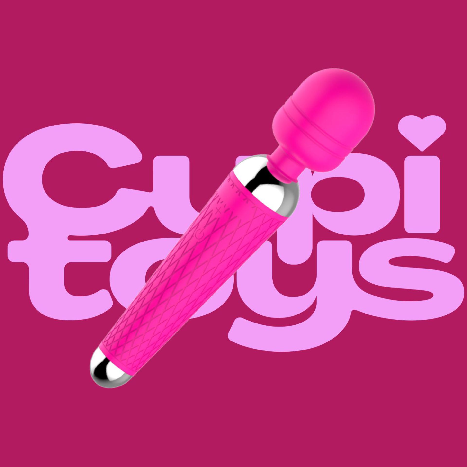 online wand vibrator met reliëf  20cm roze