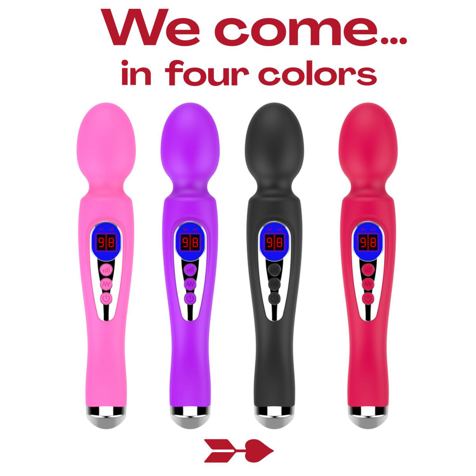 wand vibrator met ei 22,8cm zwart online