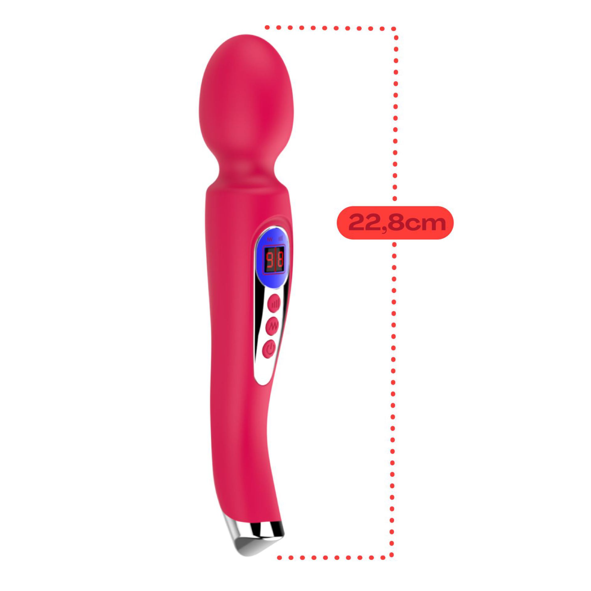 wand vibrator met ei 22,8cm rood kopen