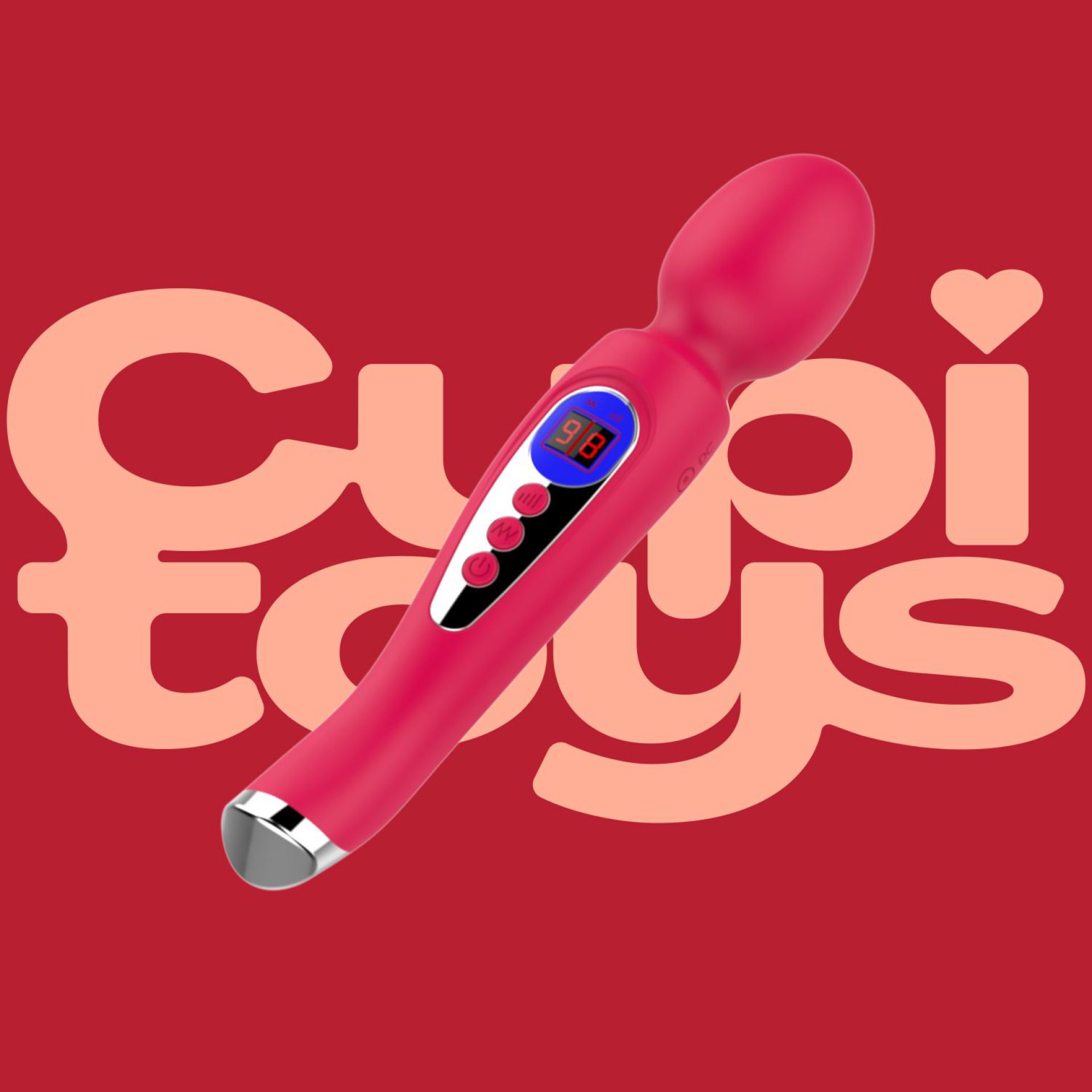 wand vibrator met ei 22,8cm rood goedkoop