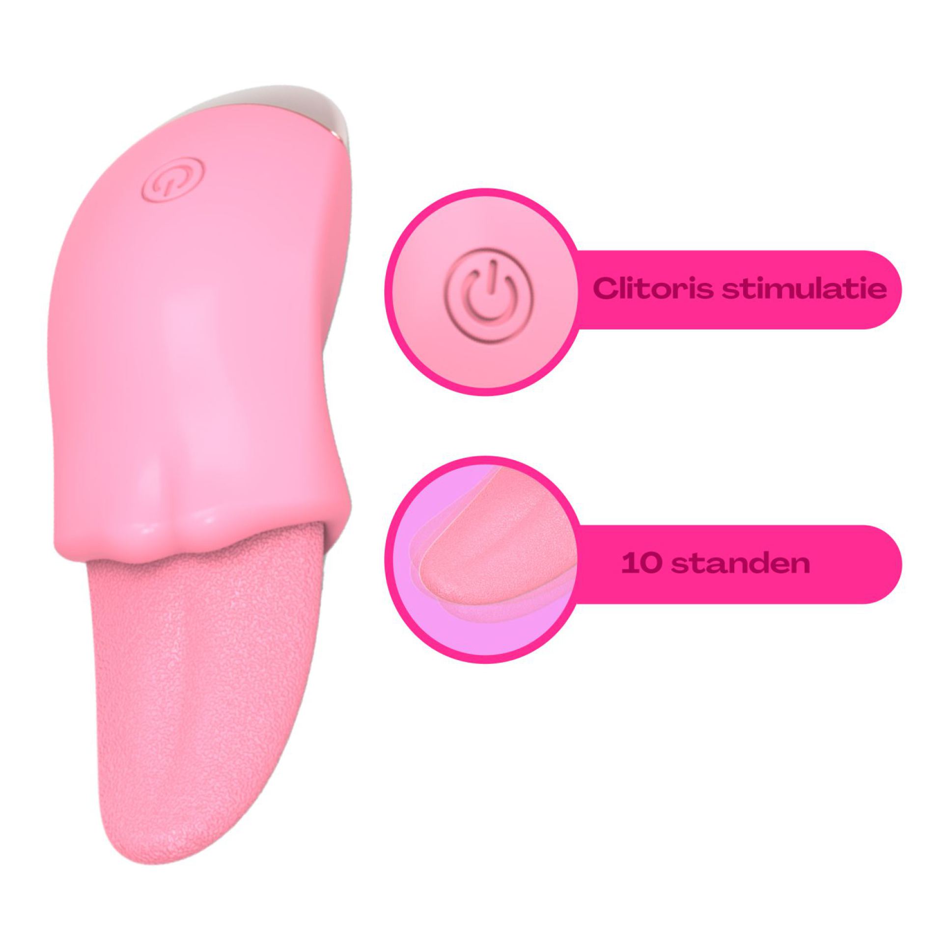 Tong vibrator 11,5cm Lichtroze bestellen