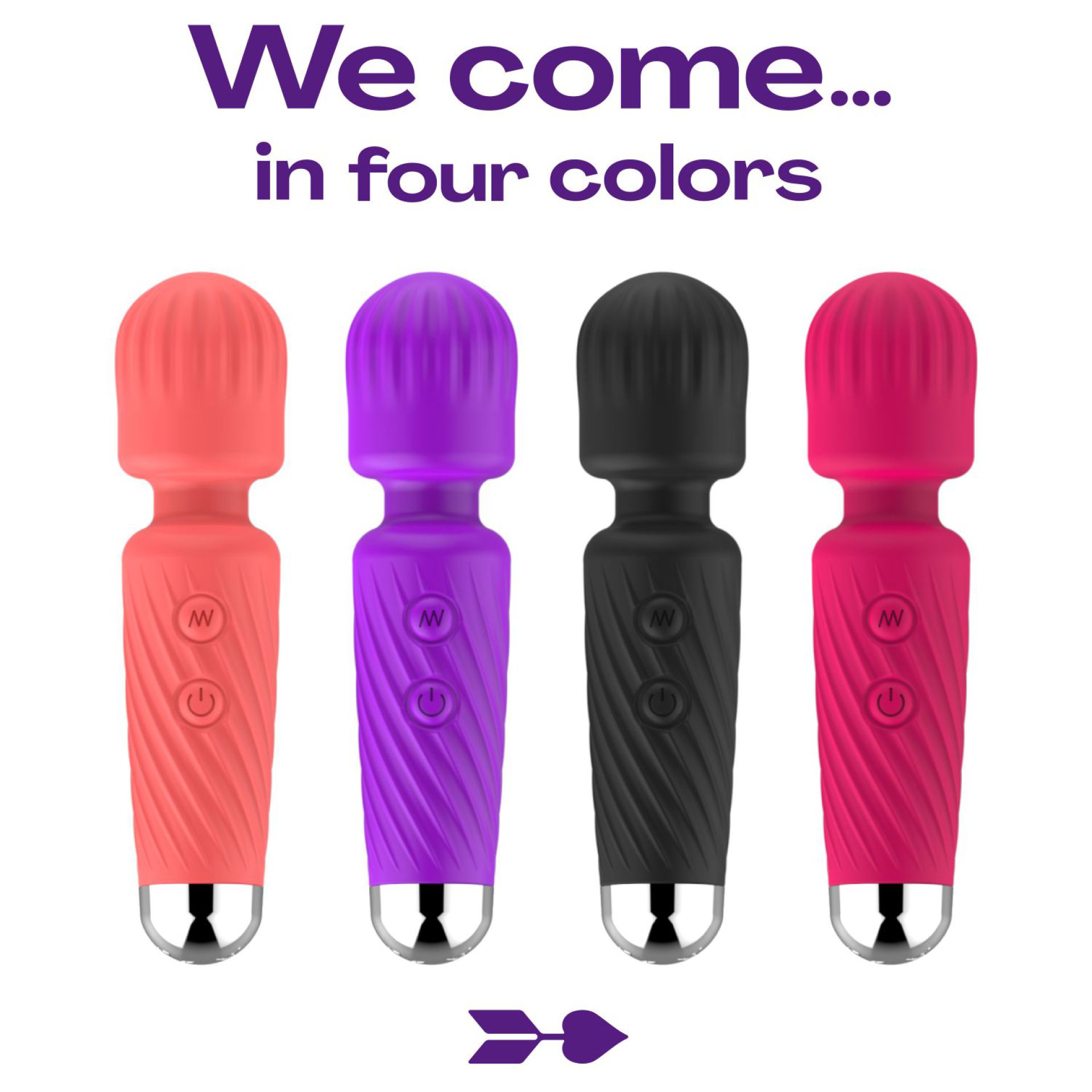 wand vibrator met reliëf 12,5cm paars online