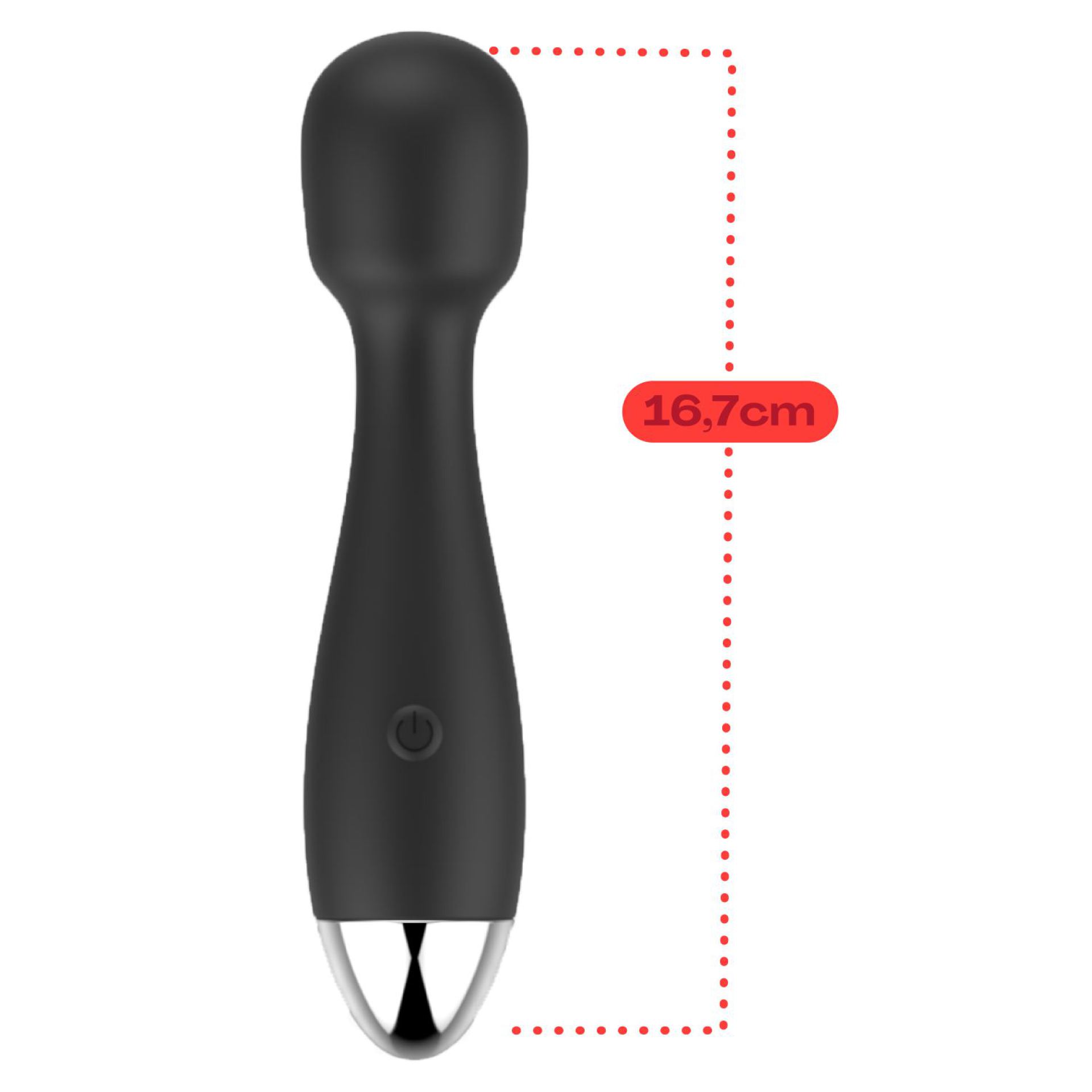 wand vibrator egaal 16,7cm zwart kopen