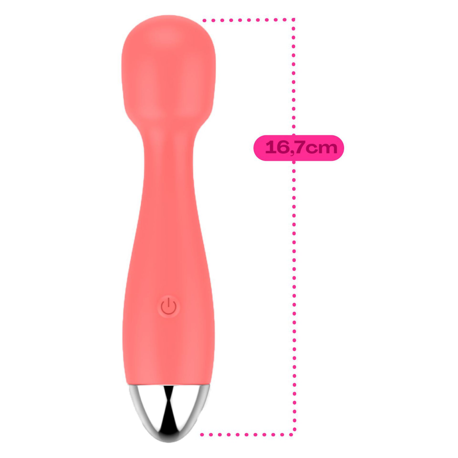 wand vibrator egaal 16,7cm lichtroze kopen