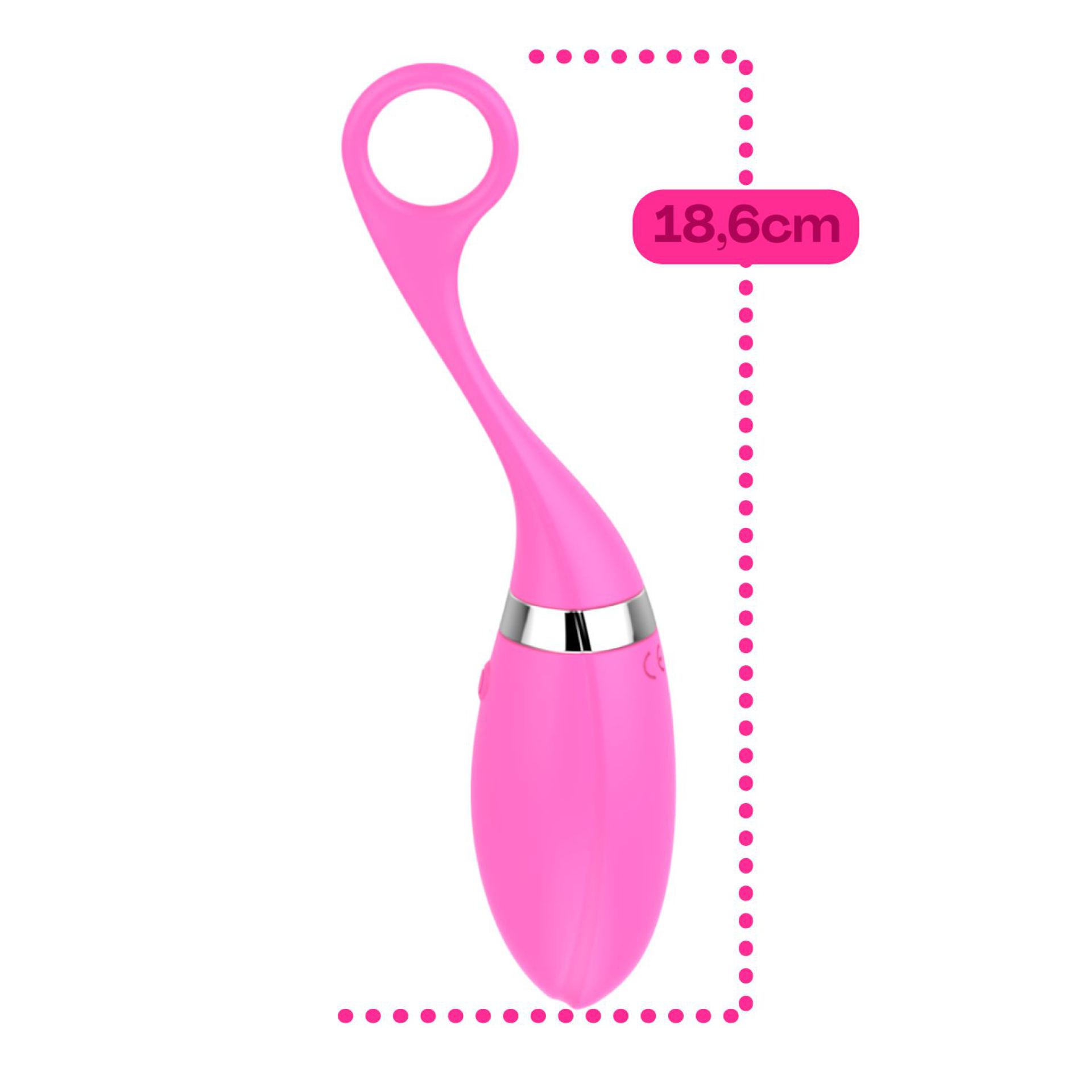 Vibrerend ei 18,6cm lichtroze kopen